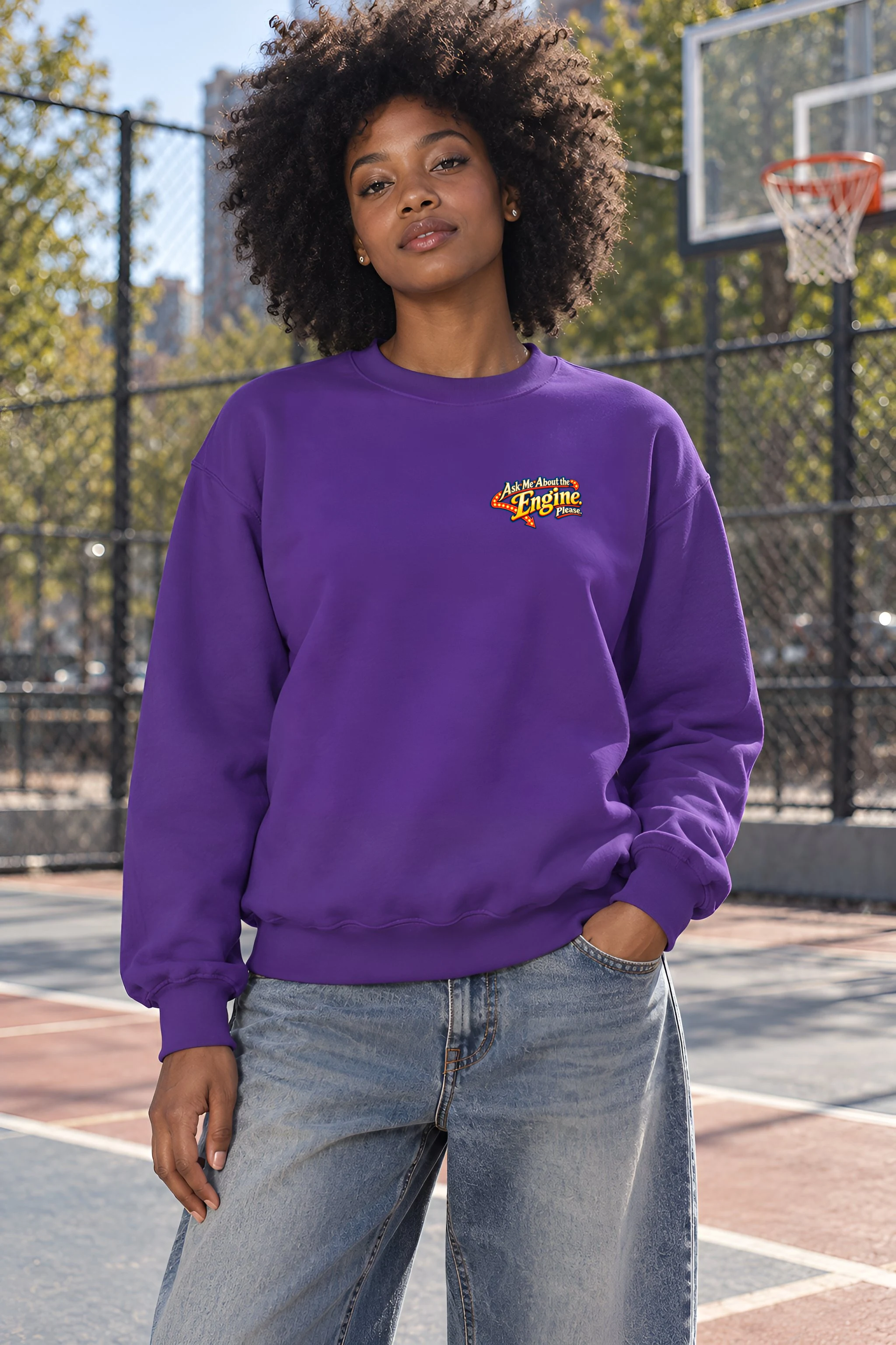 "Ask Me About the Engine" 1 Crewneck Sweatshirt