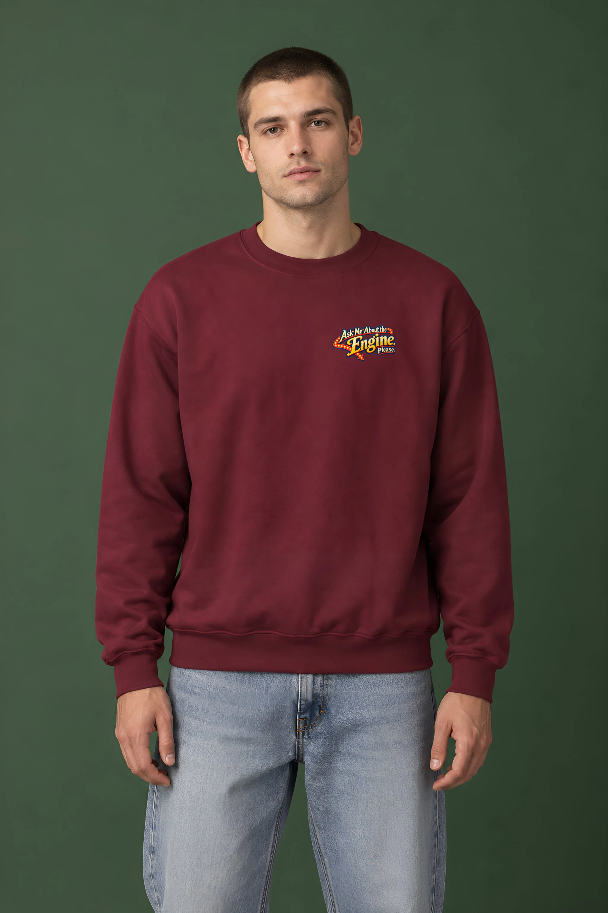 "Ask Me About the Engine" 1 Crewneck Sweatshirt