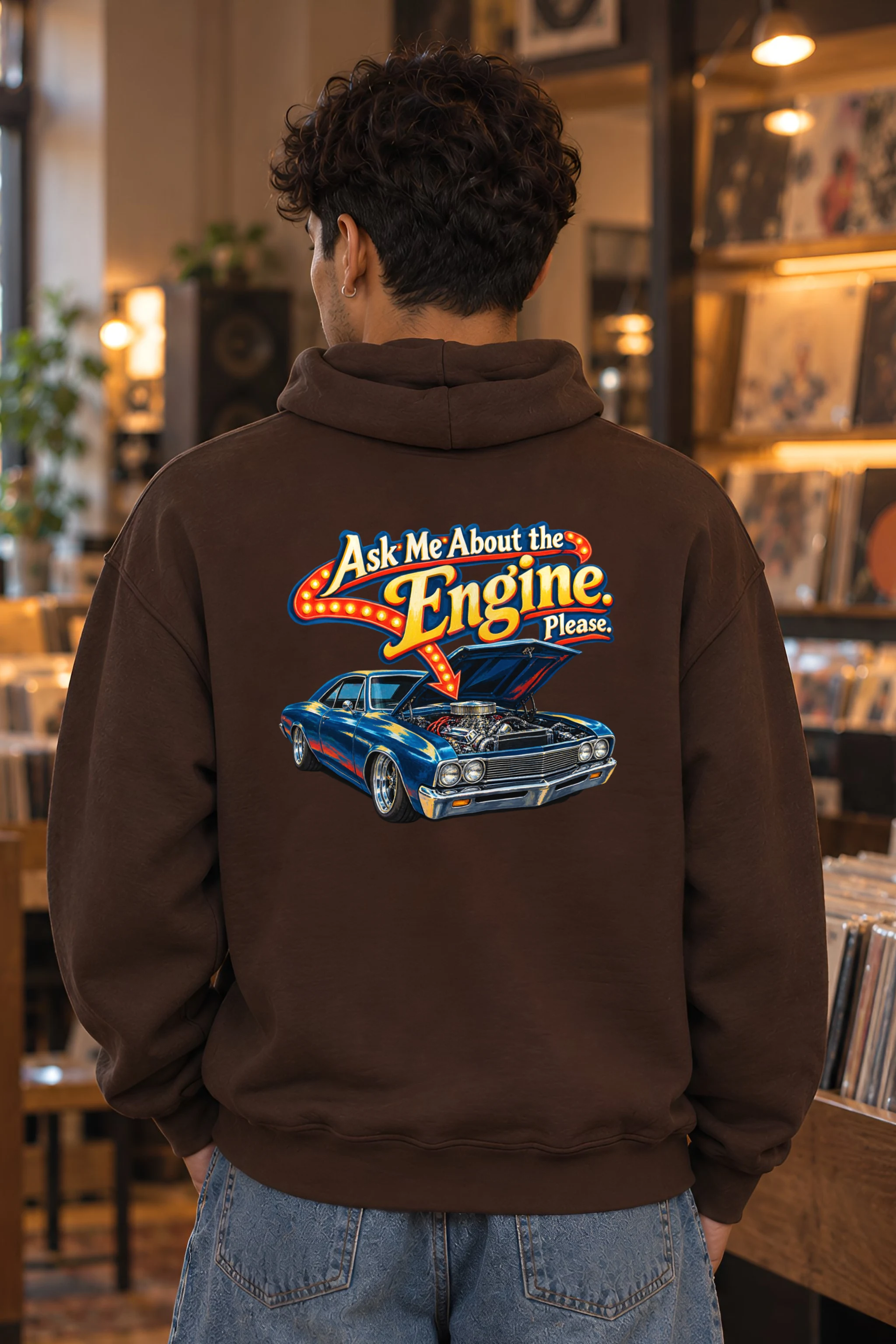 "Ask Me About the Engine" Heavy Blend Unisex Pullover Hoodie