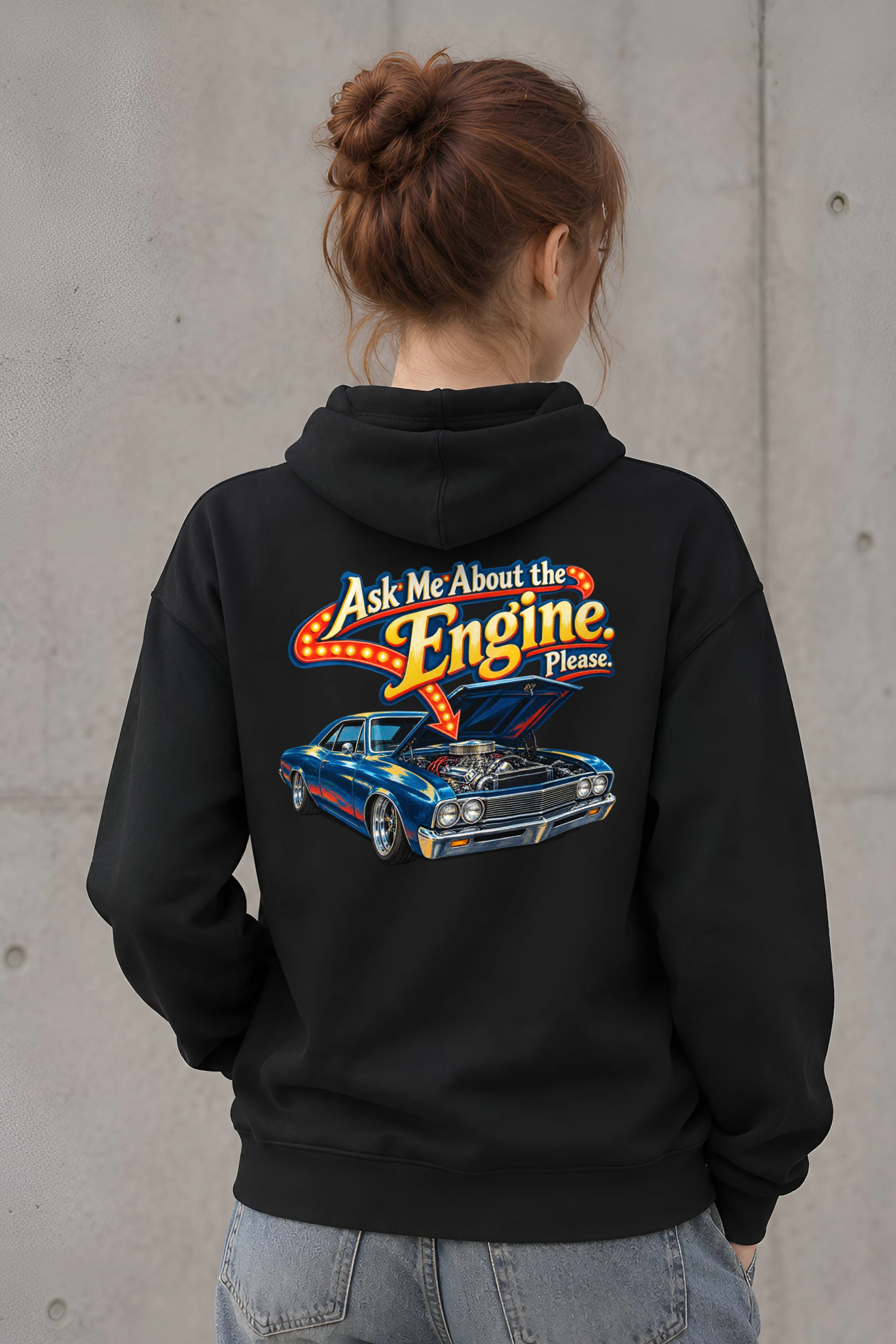 "Ask Me About the Engine" Heavy Blend Unisex Pullover Hoodie