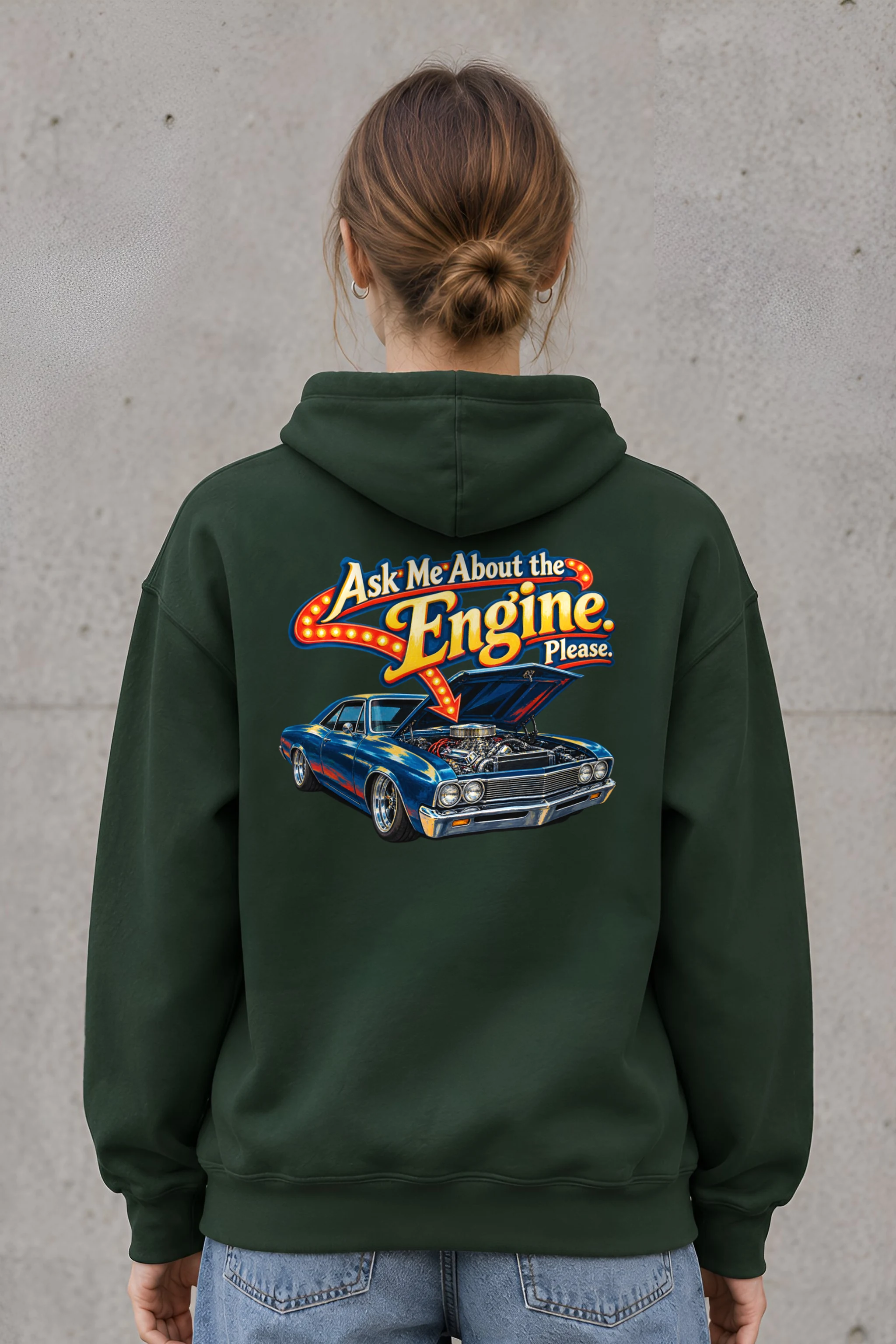 "Ask Me About the Engine" Heavy Blend Unisex Pullover Hoodie