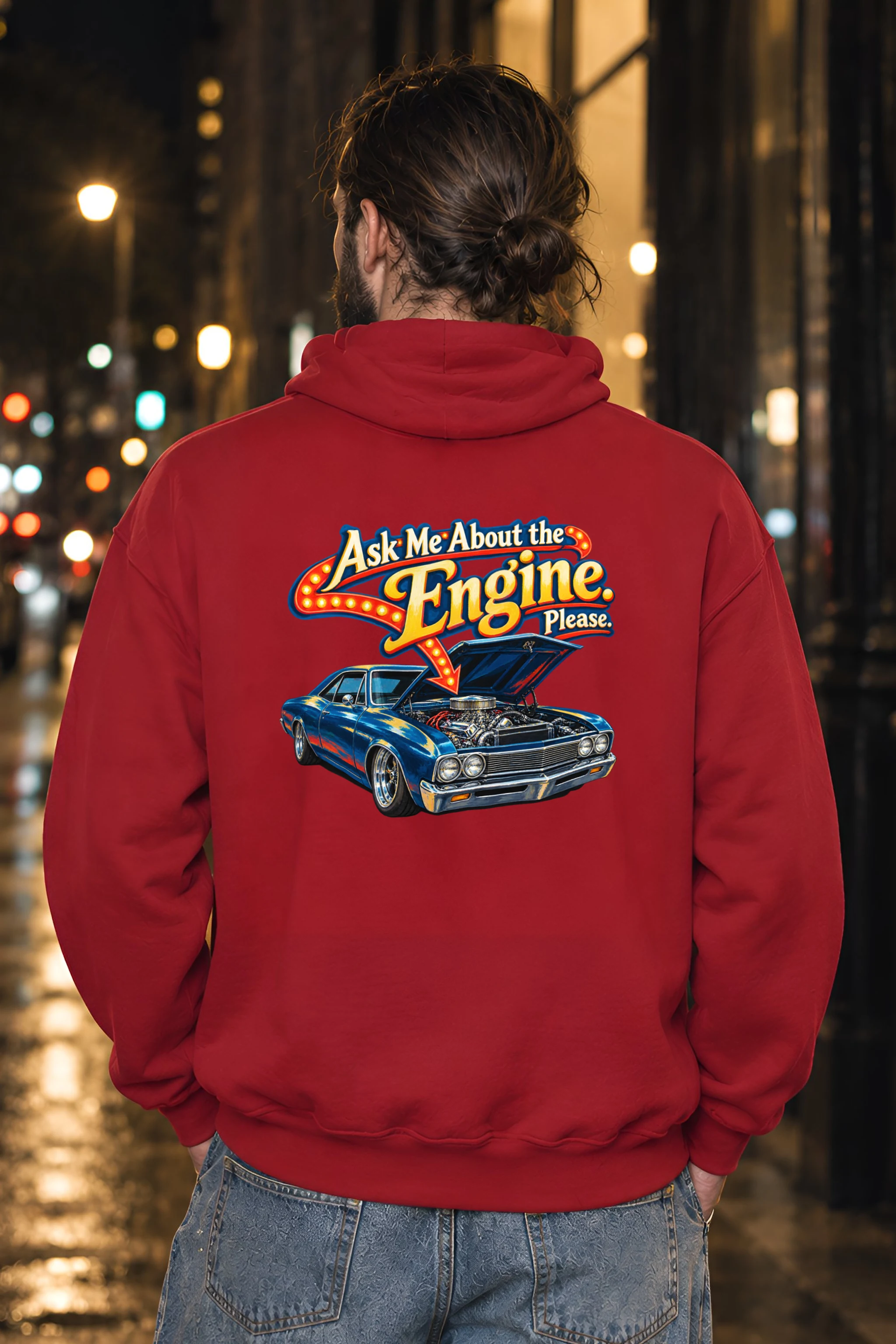 "Ask Me About the Engine" Heavy Blend Unisex Pullover Hoodie