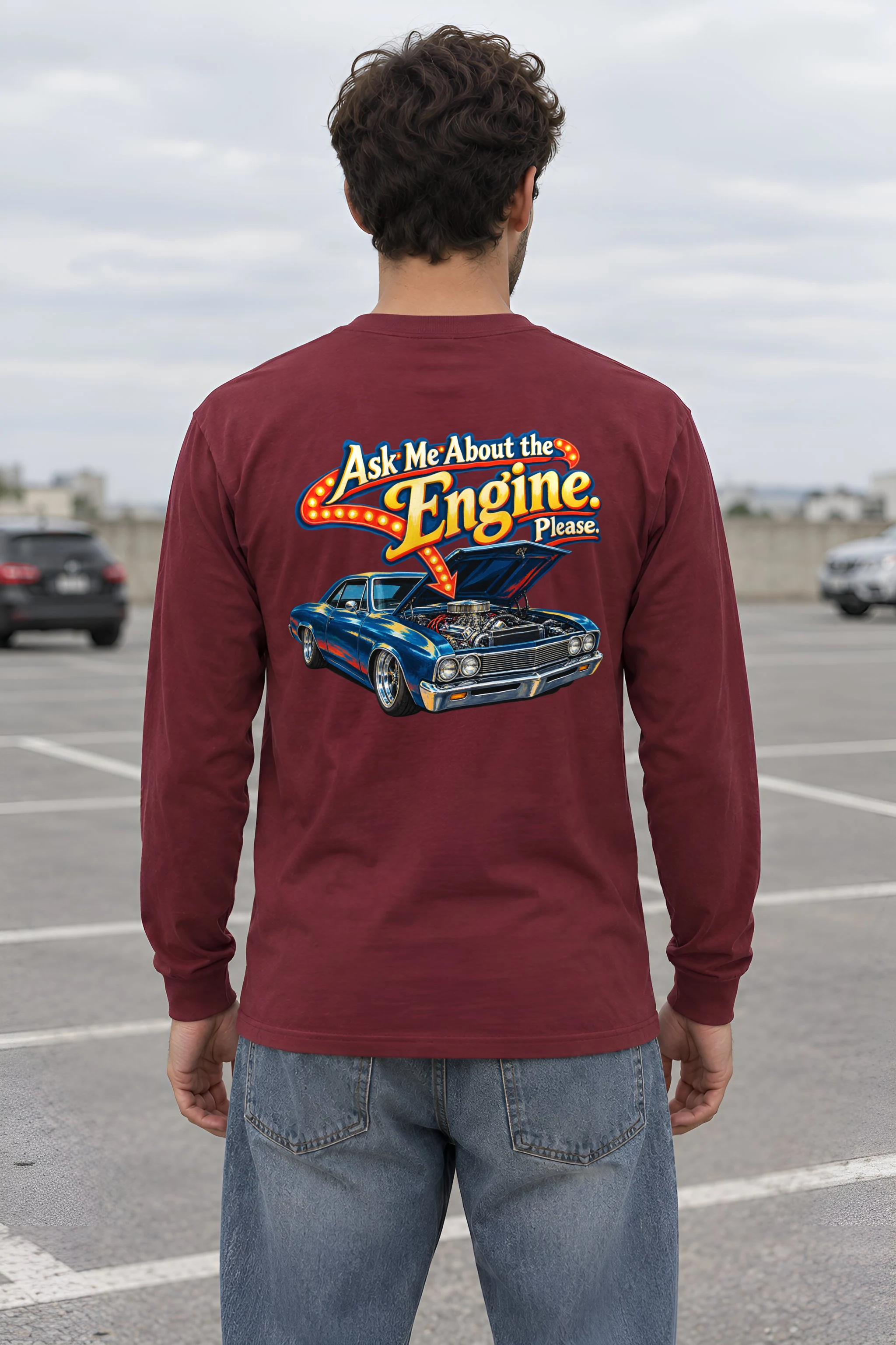 "Ask Me About the Engine" Unisex Longsleeve T-shirt