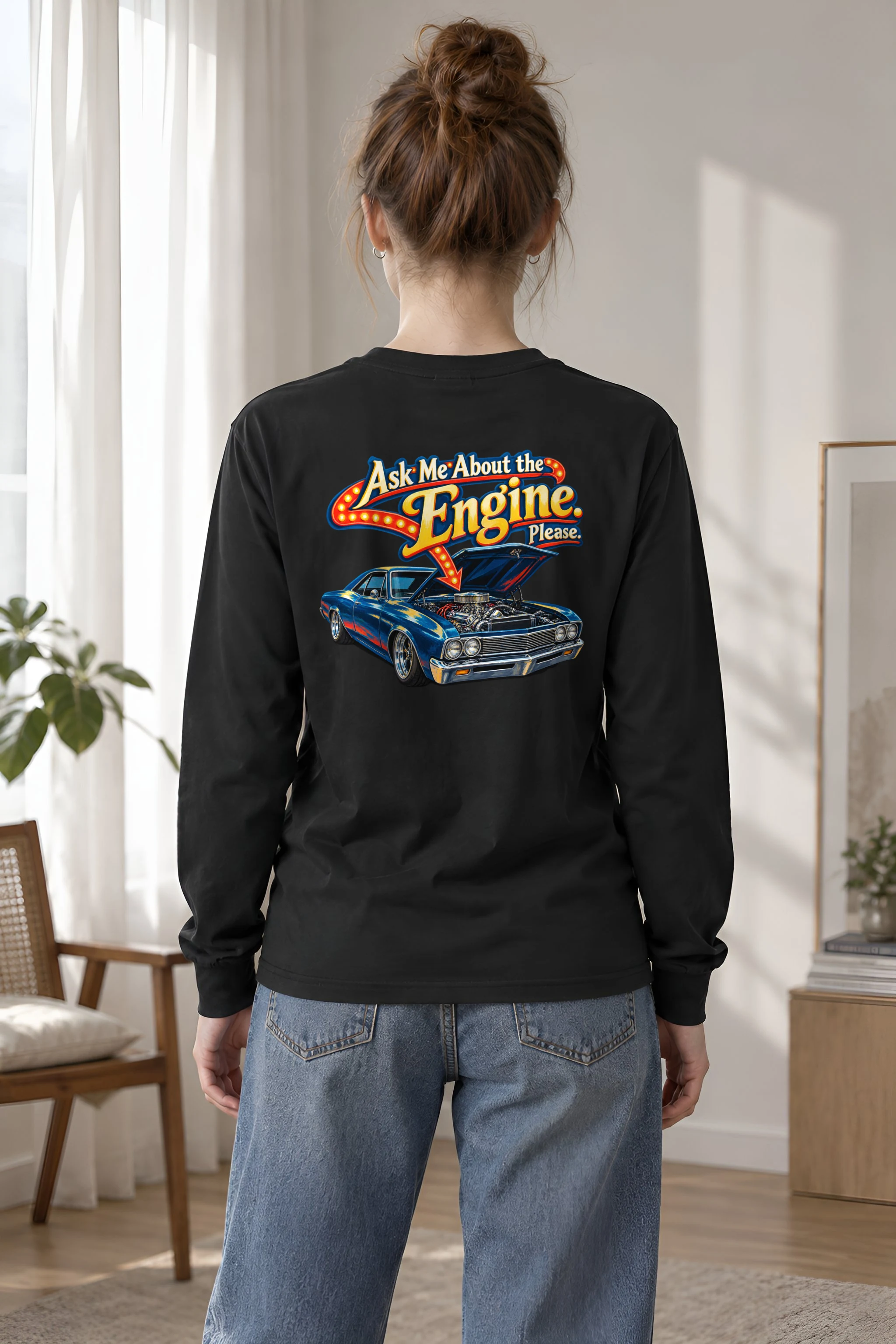 "Ask Me About the Engine" Unisex Longsleeve T-shirt