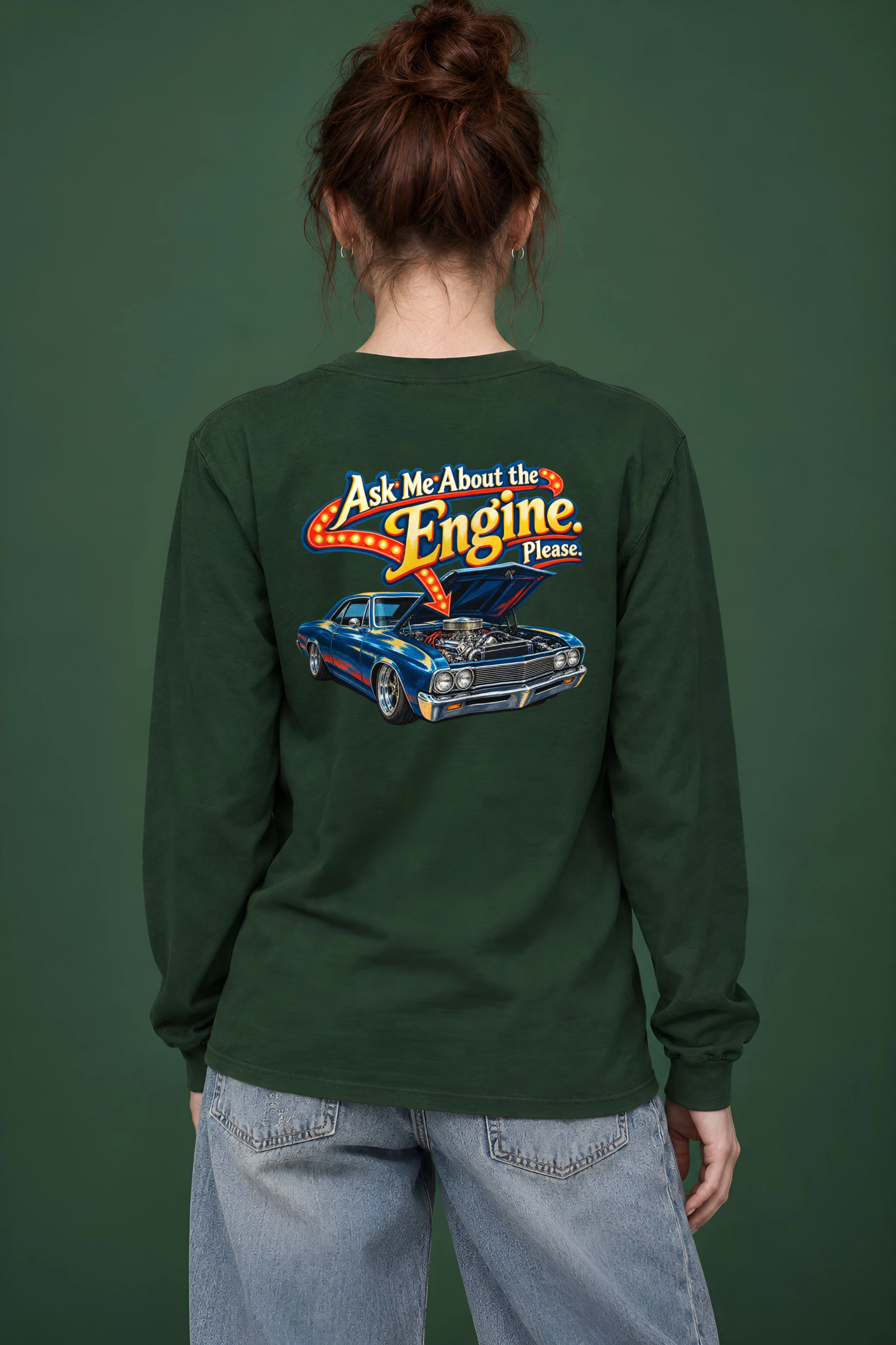 "Ask Me About the Engine" Unisex Longsleeve T-shirt
