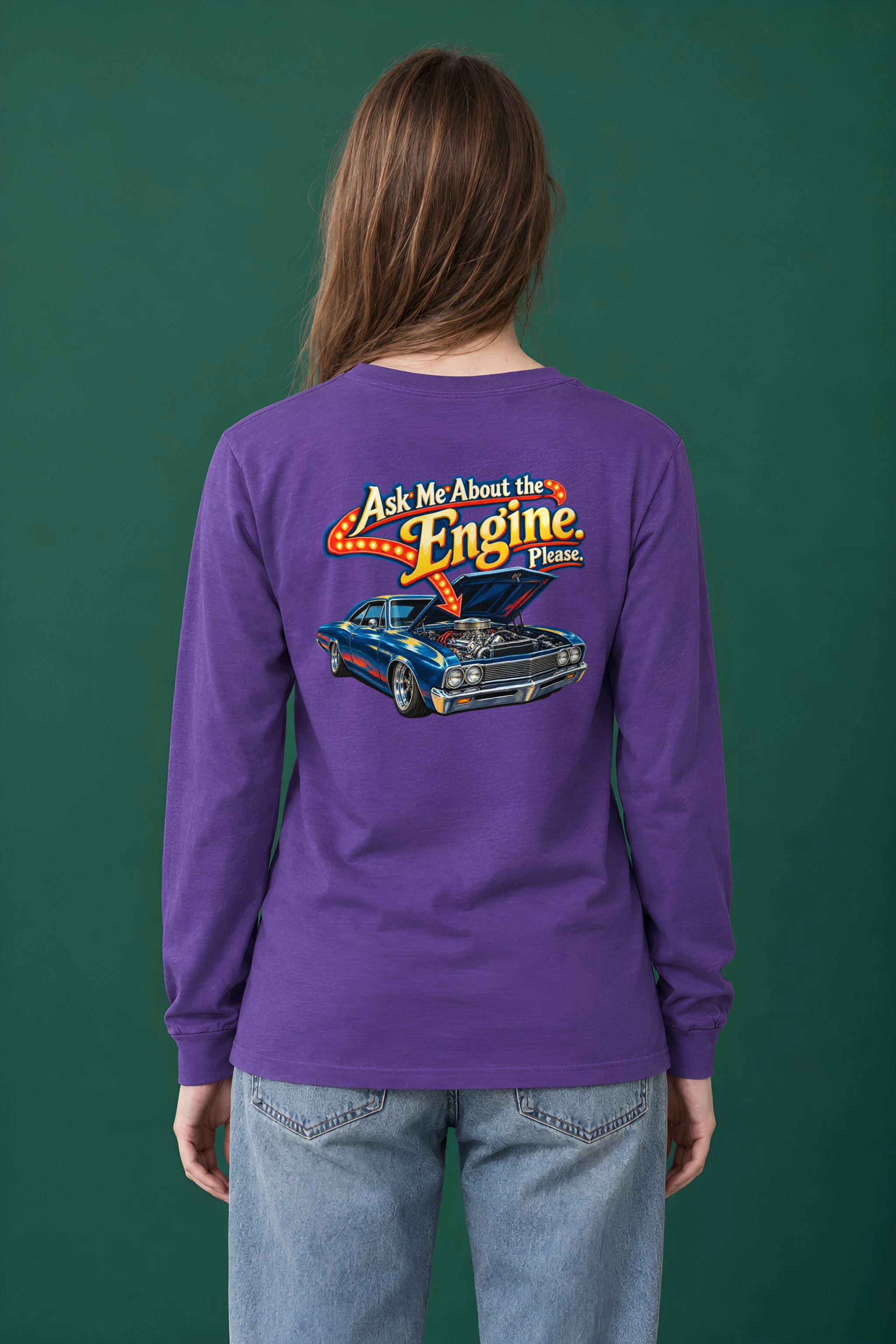 "Ask Me About the Engine" Unisex Longsleeve T-shirt