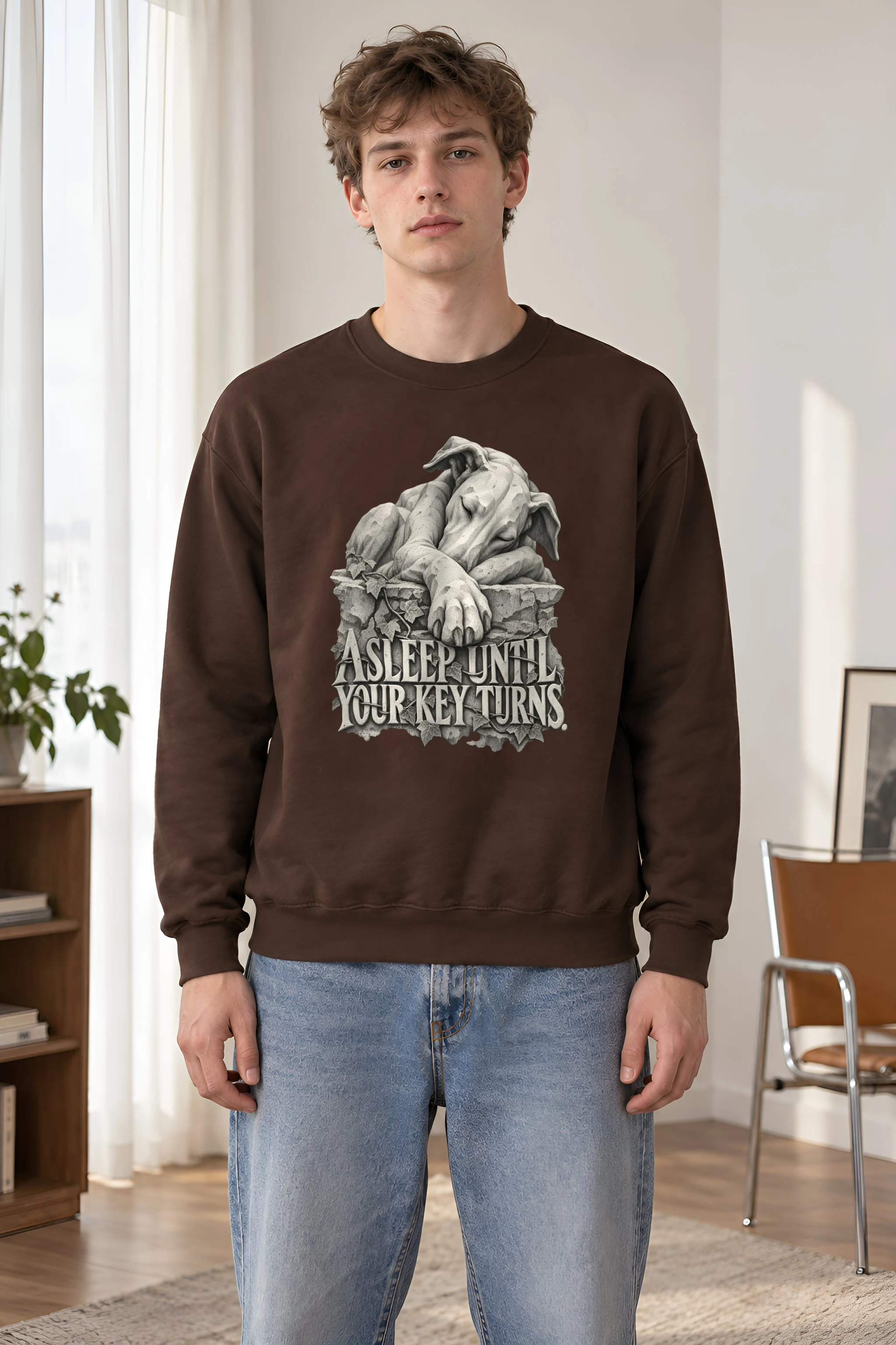 "Asleep Until Your Key Turns" 1 Crewneck Sweatshirt