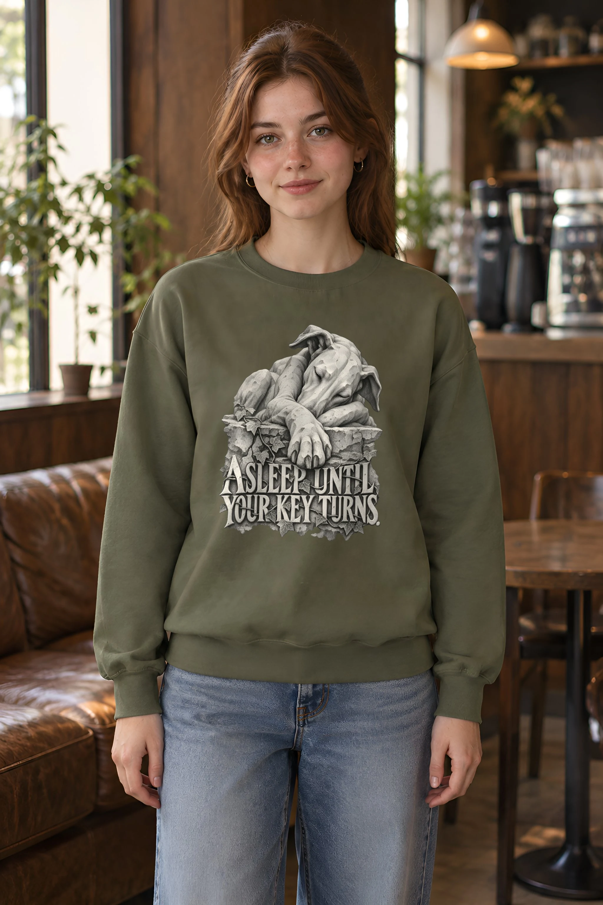 "Asleep Until Your Key Turns" 1 Crewneck Sweatshirt