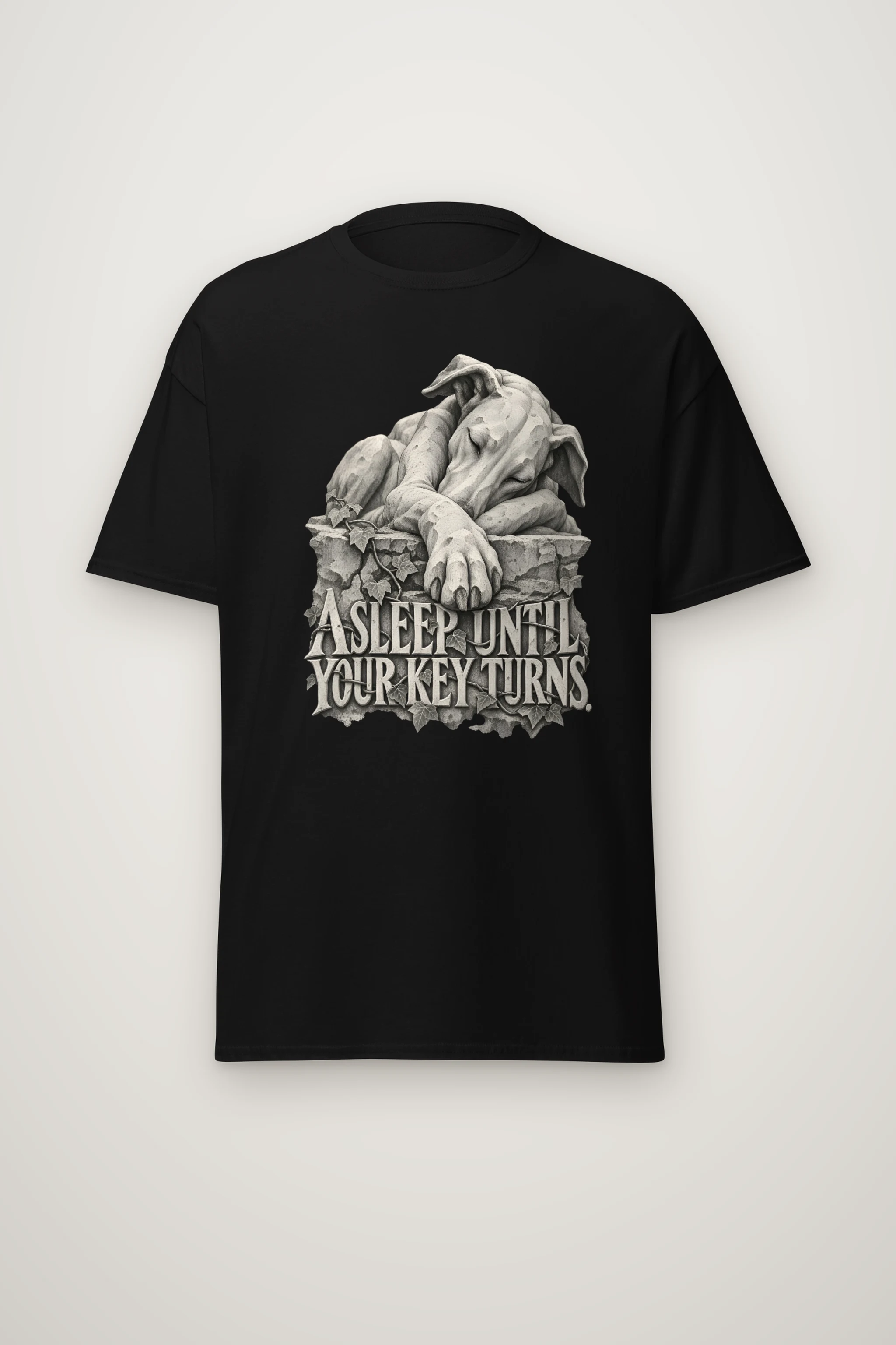 "Asleep Until Your Key Turns" Heavyweight Unisex Crewneck T-shirt