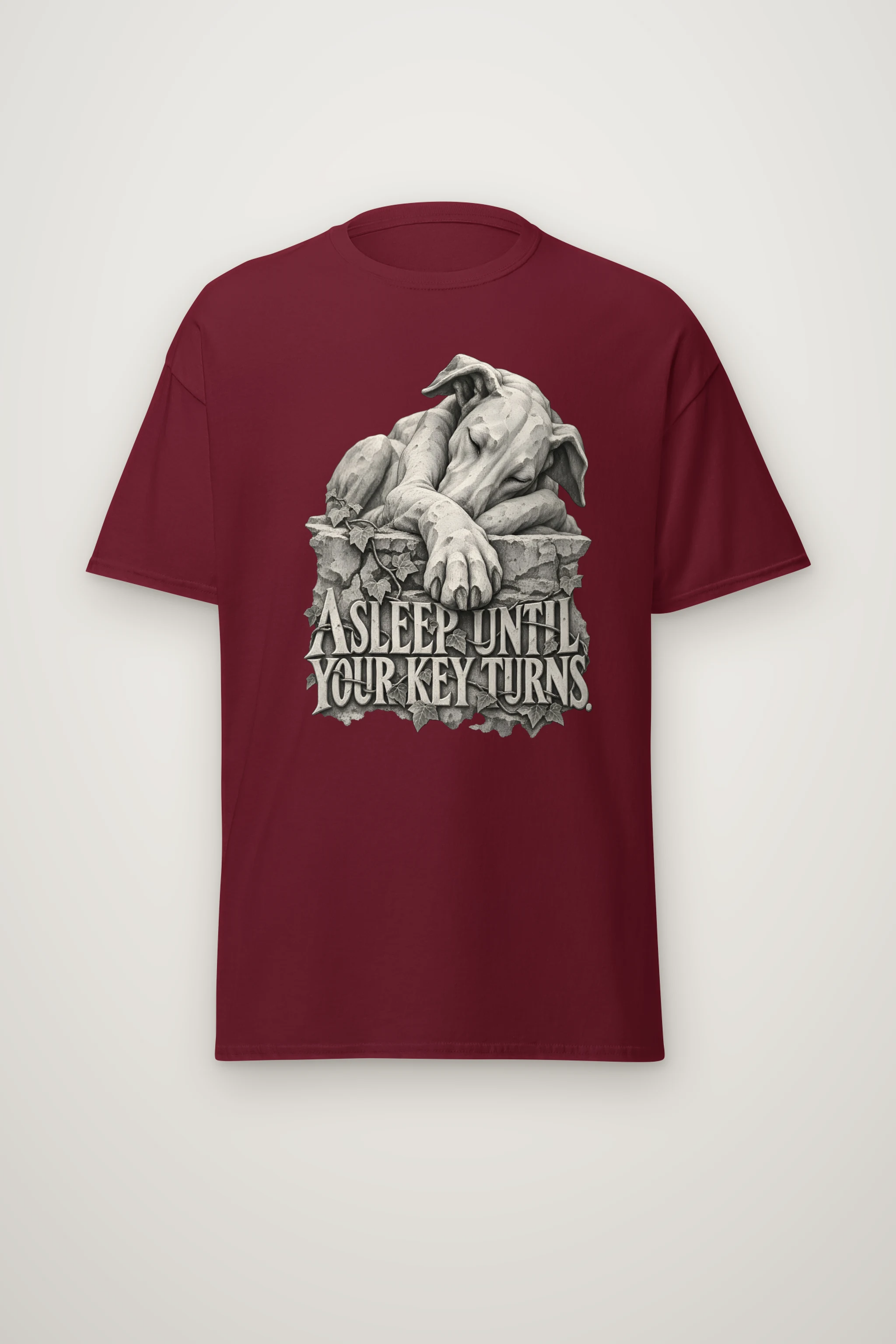 "Asleep Until Your Key Turns" Heavyweight Unisex Crewneck T-shirt