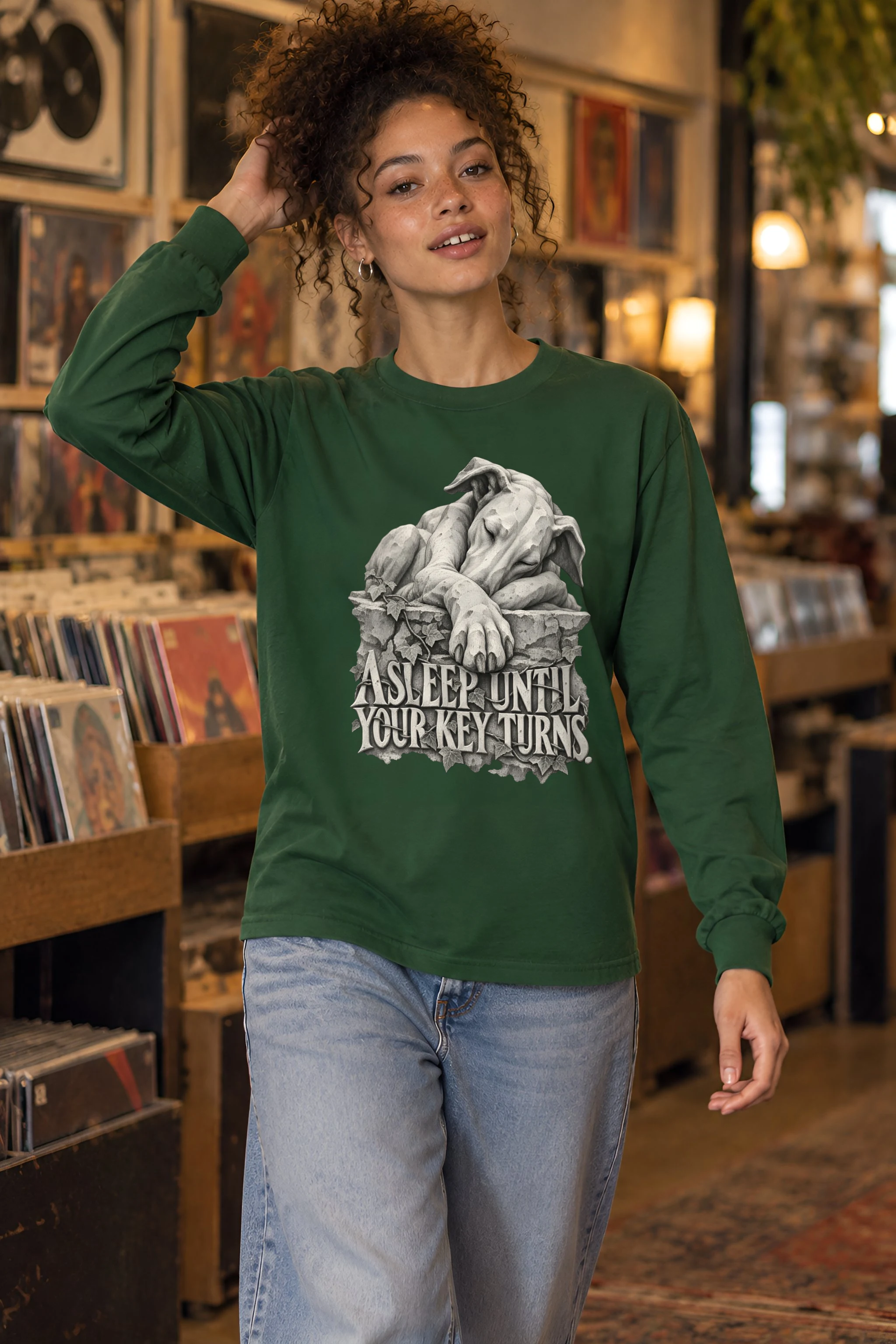 "Asleep Until Your Key Turns" Unisex Longsleeve T-shirt
