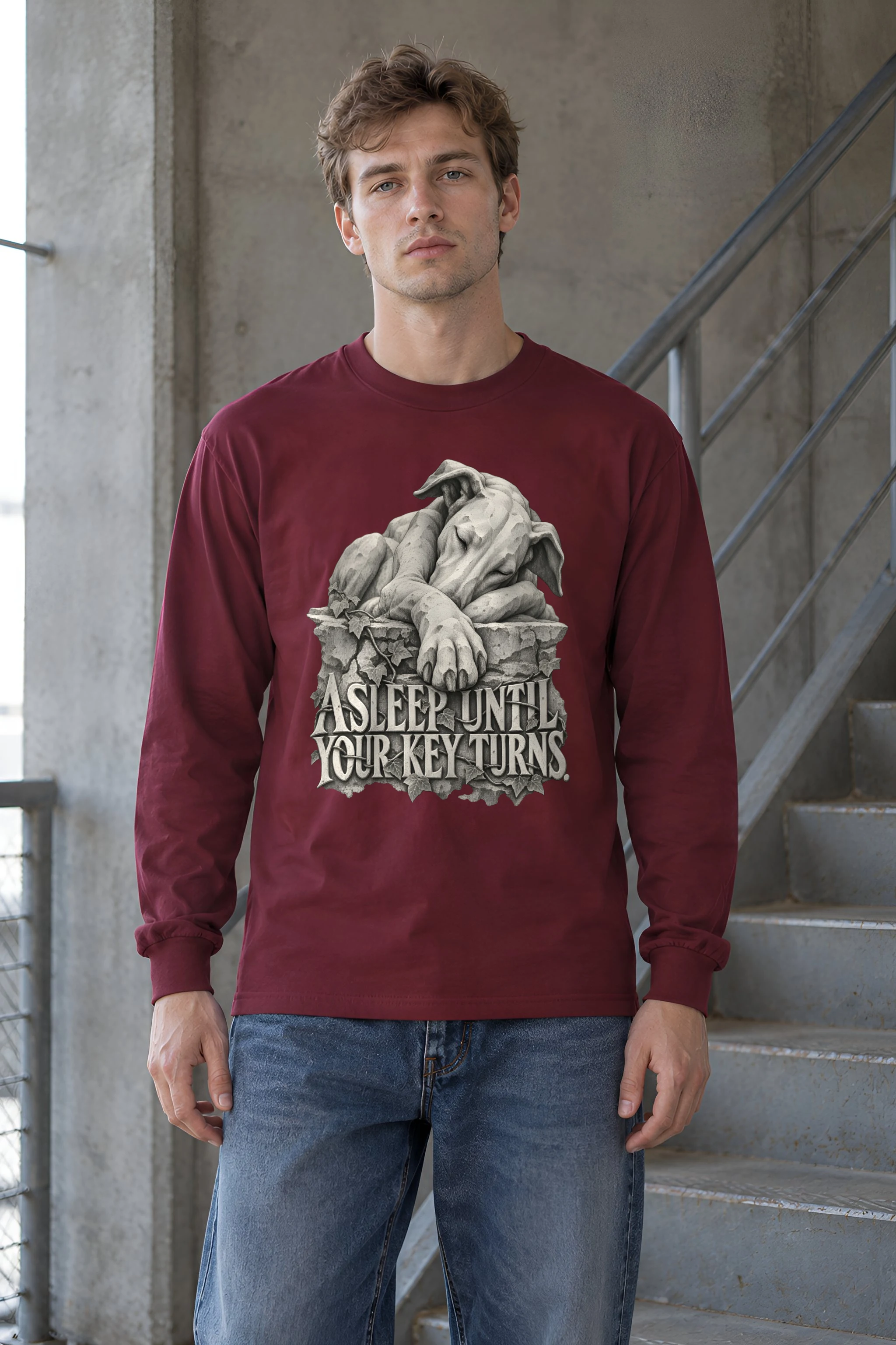 "Asleep Until Your Key Turns" Unisex Longsleeve T-shirt