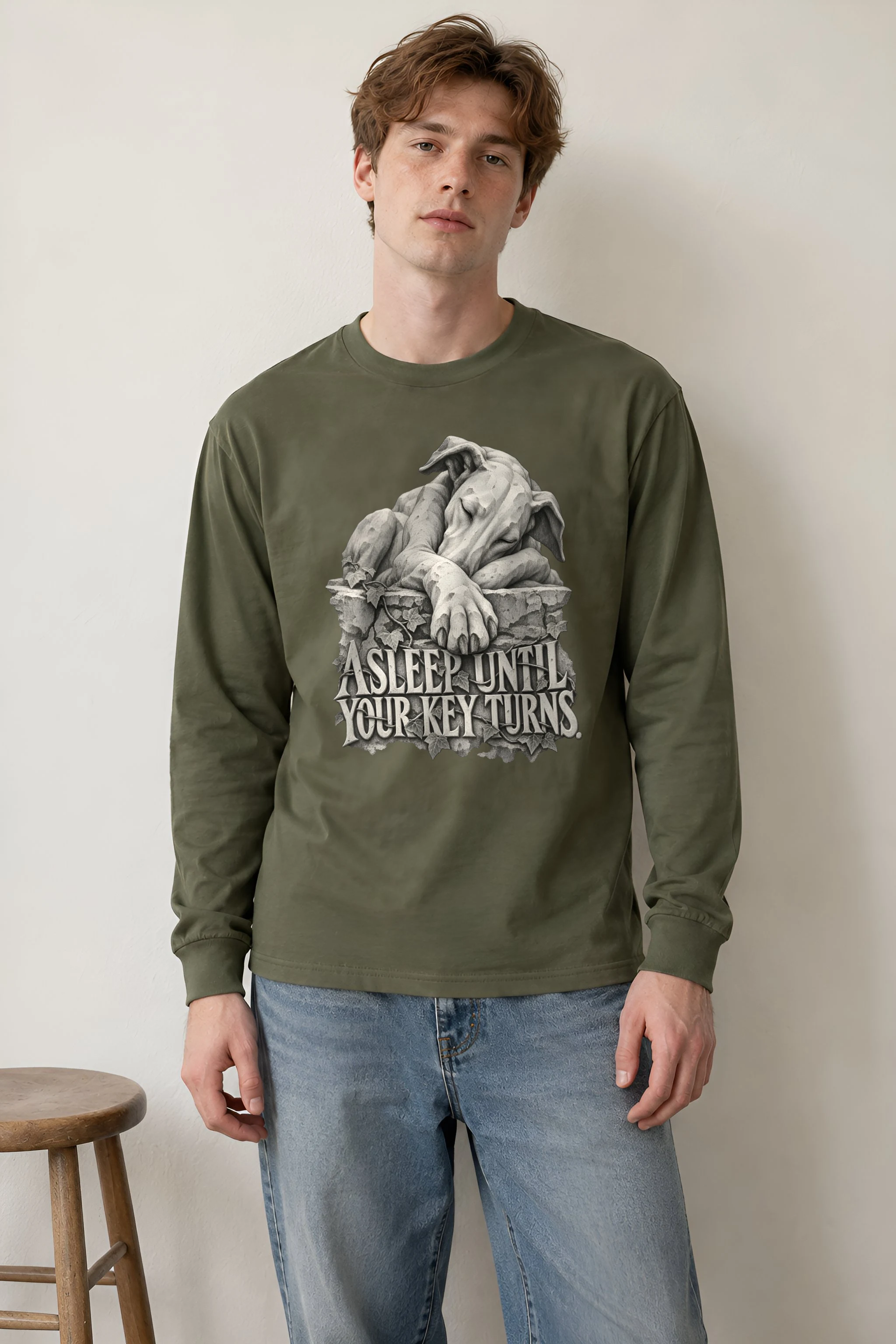 "Asleep Until Your Key Turns" Unisex Longsleeve T-shirt