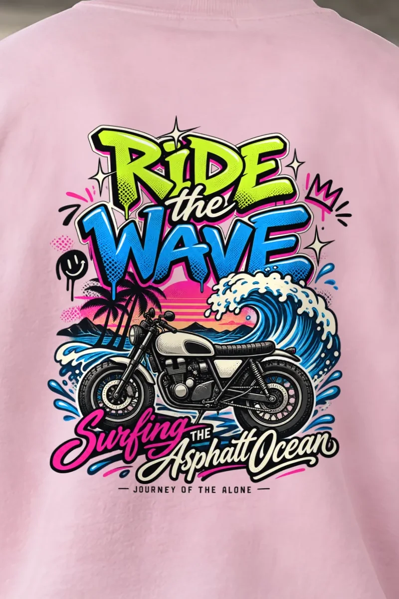 "Asphalt Ocean Journey" 1 Crewneck Sweatshirt - the graphic up close