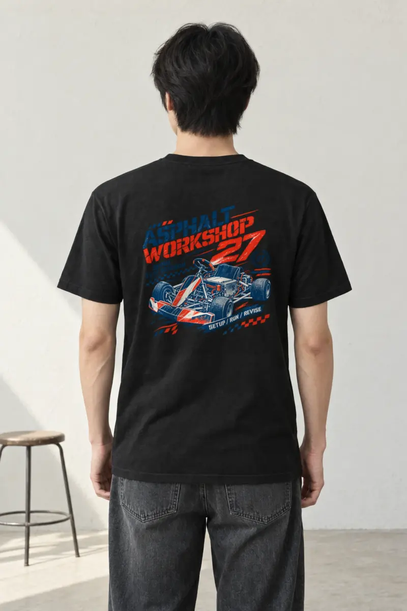 "Asphalt Workshop 27" Heavyweight Unisex Crewneck T-shirt