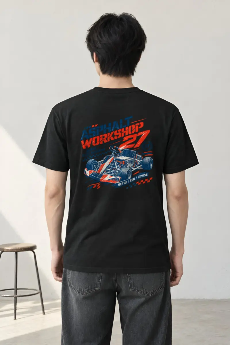 "Asphalt Workshop 27" Heavyweight Unisex Crewneck T-shirt