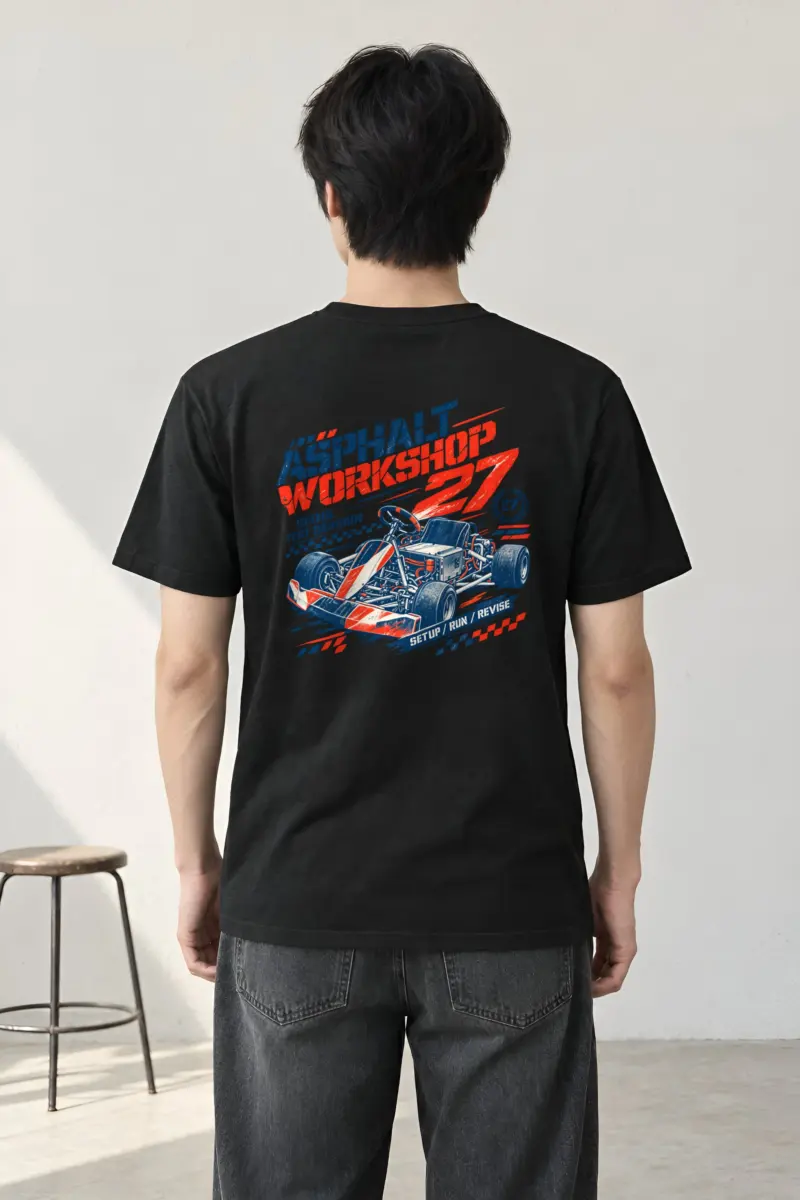 "Asphalt Workshop 27" Heavyweight Unisex Crewneck T-shirt