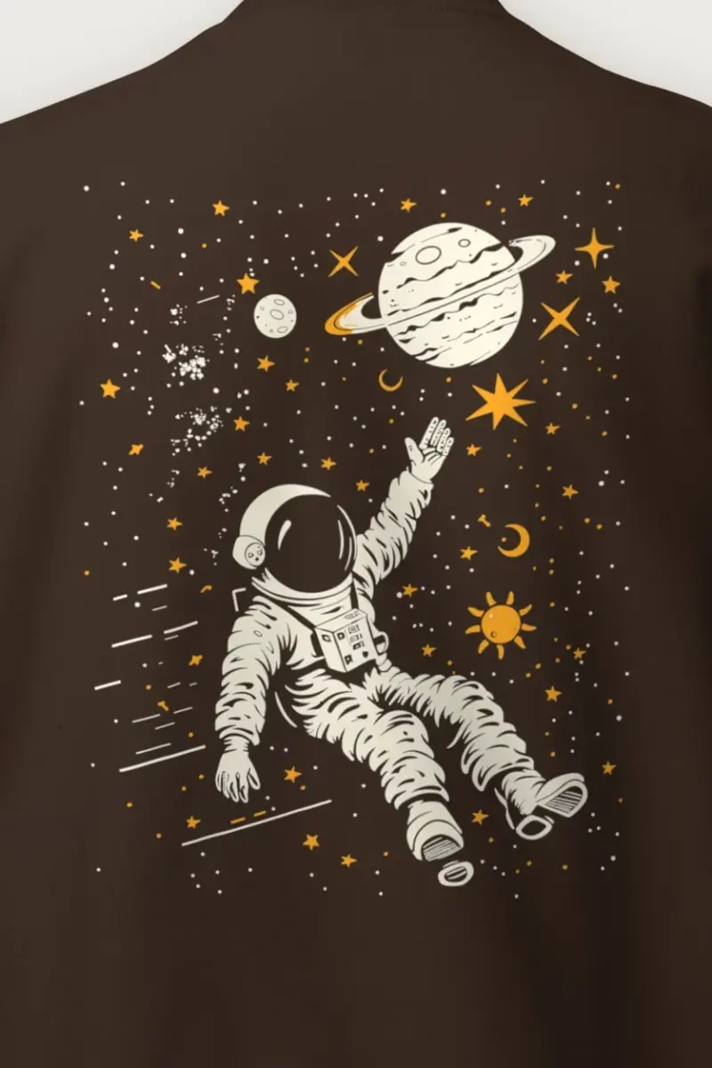 "Astronaut Among Stars" Heavy Blend Unisex Crewneck Sweatshirt