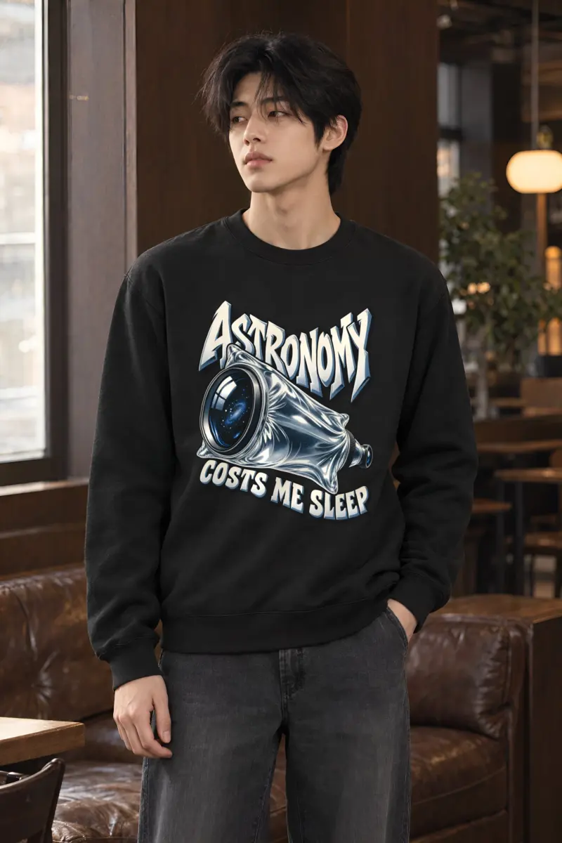 “Astronomy Costs Me Sleep” Heavy Blend Unisex Crewneck Sweatshirt