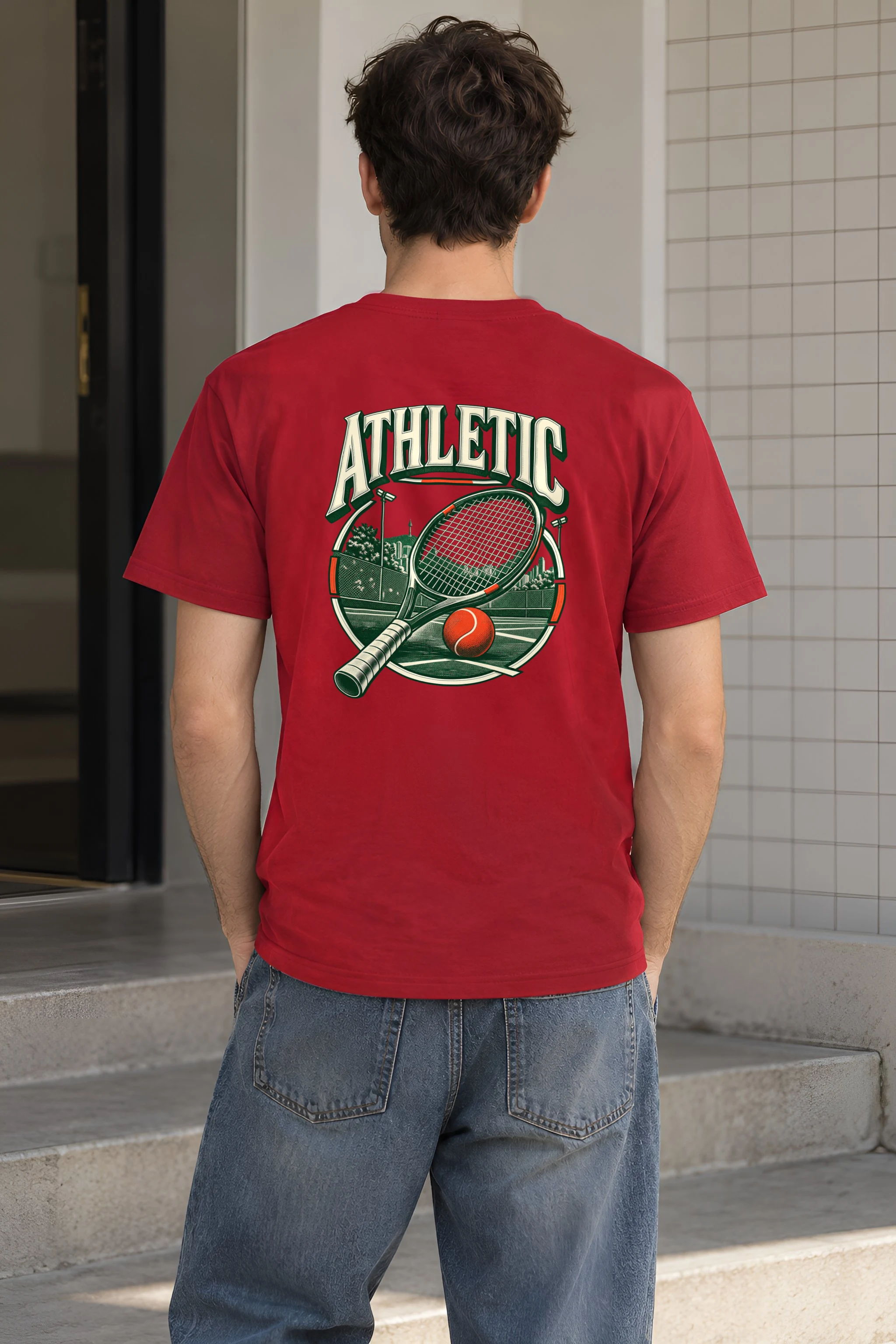 "Athletic" Heavyweight Unisex Crewneck T-shirt