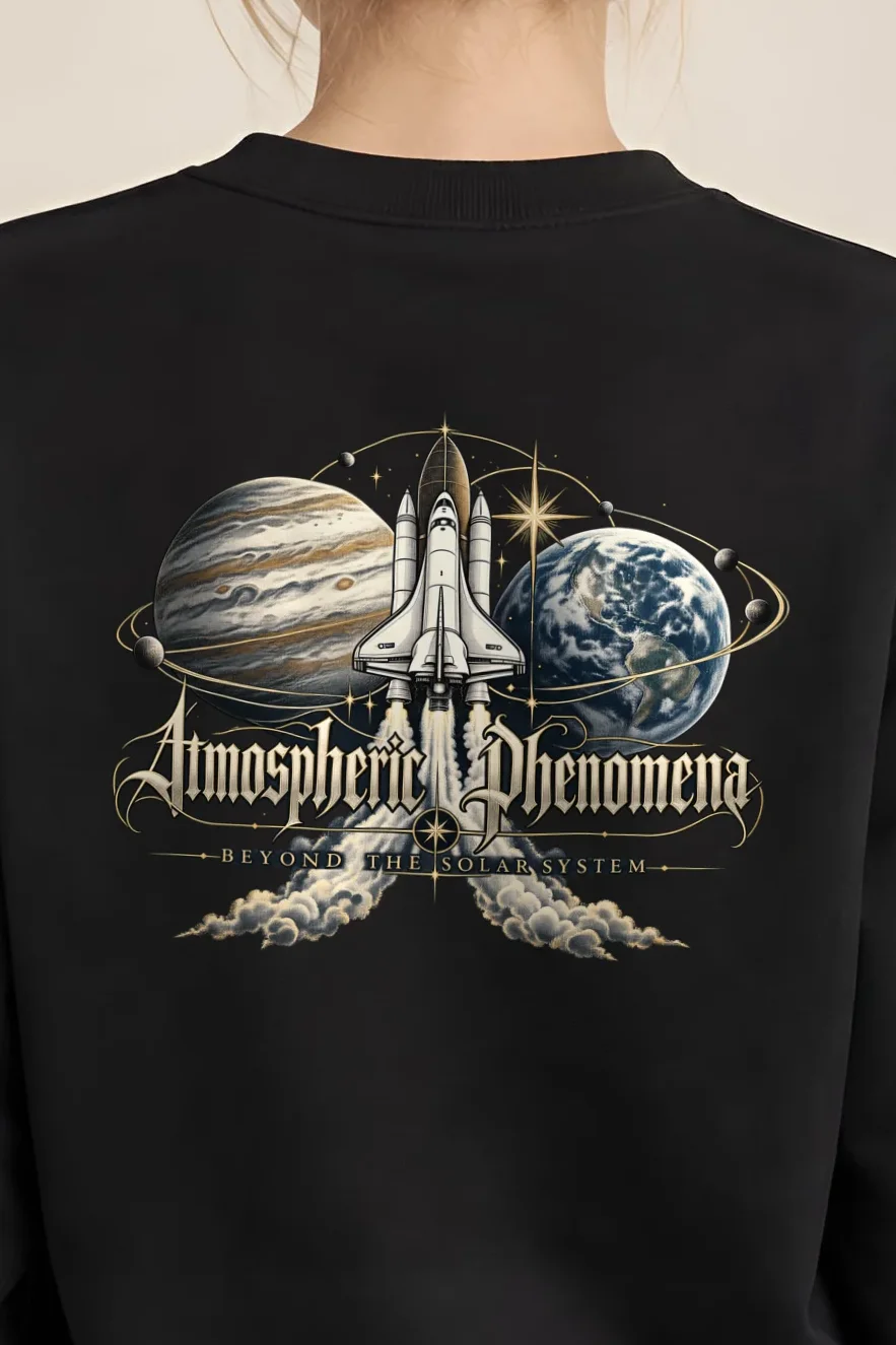 "Atmospheric Phenomena" 1 Crewneck Sweatshirt - the graphic up close