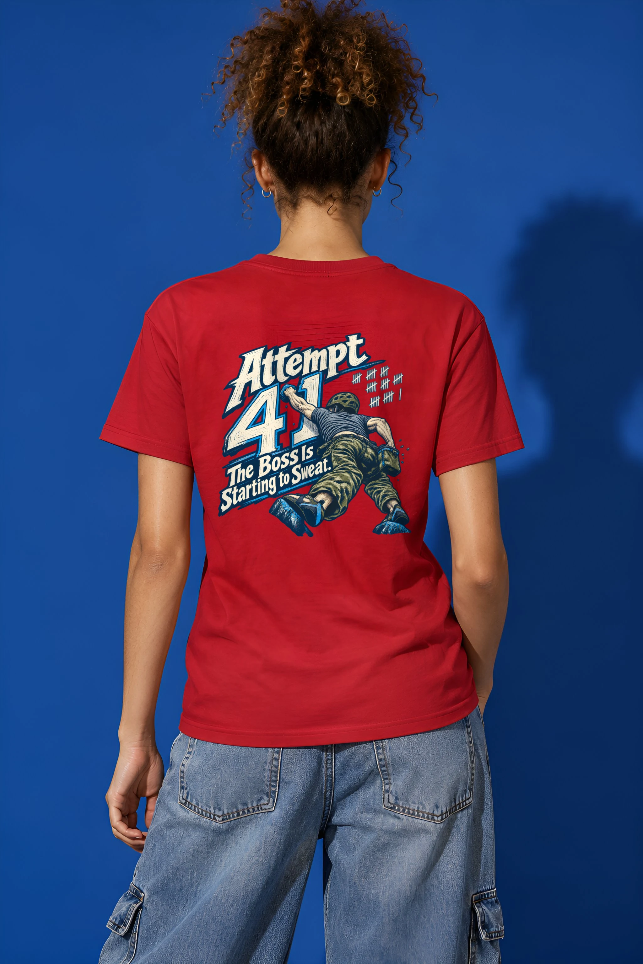 "Attempt 41 Boss Sweat" Heavyweight Unisex Crewneck T-shirt