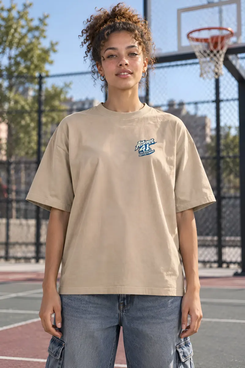 "Attempt 41 Climbing Tee" Unisex Oversized Heavyweight Crewneck T-Shirt