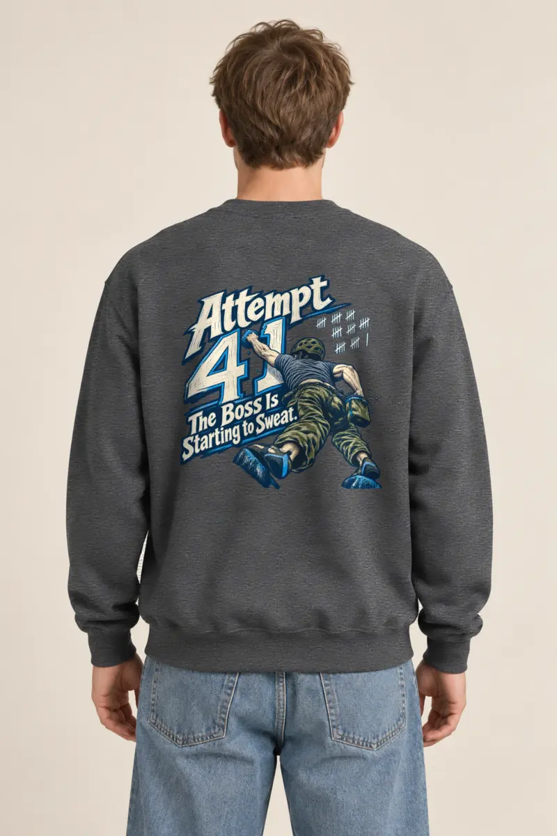 “Attempt 41” Heavy Blend Unisex Crewneck Sweatshirt
