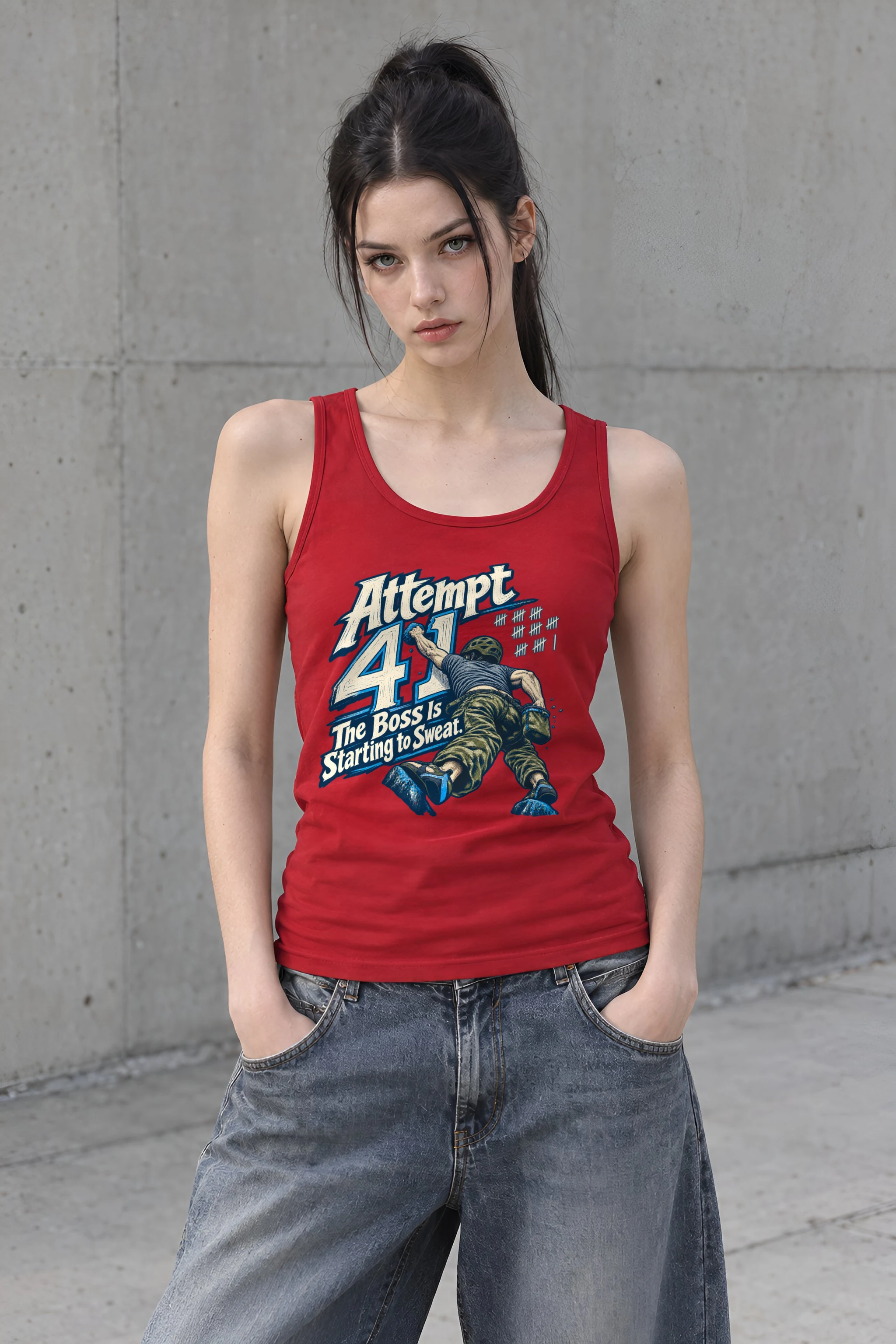 "Attempt 41" Unisex Jersey Tank