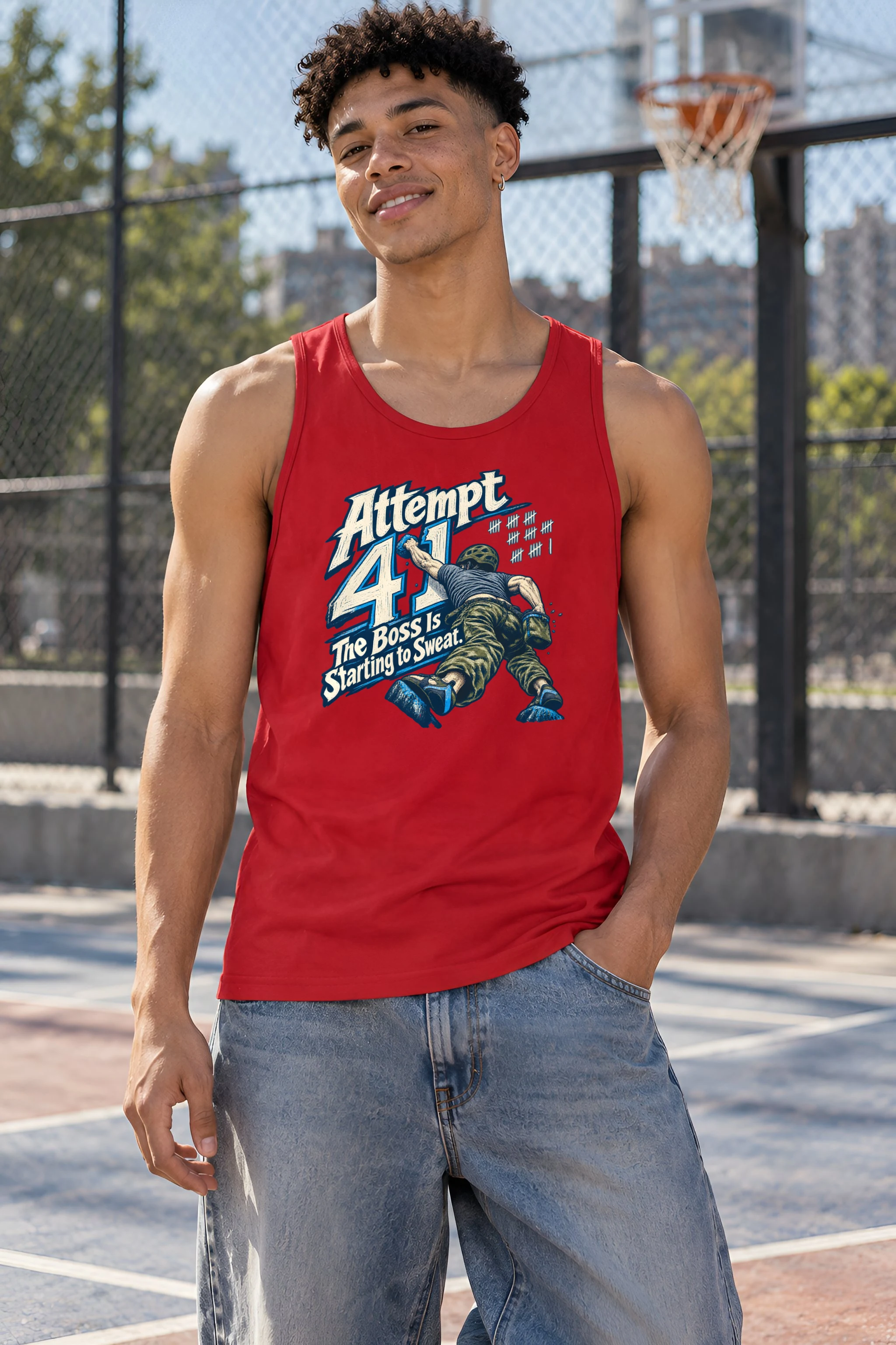 "Attempt 41" Unisex Jersey Tank
