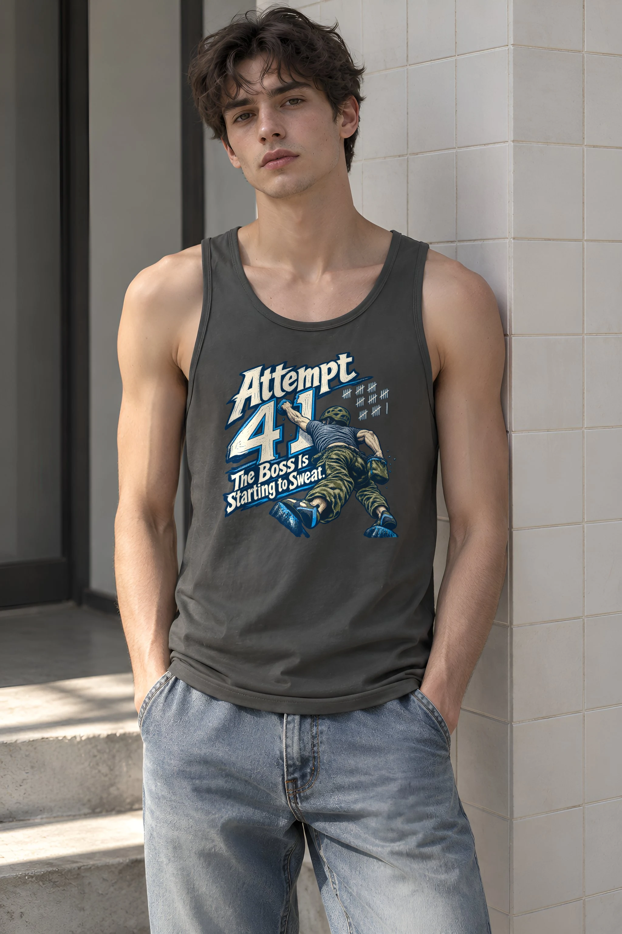 "Attempt 41" Unisex Jersey Tank