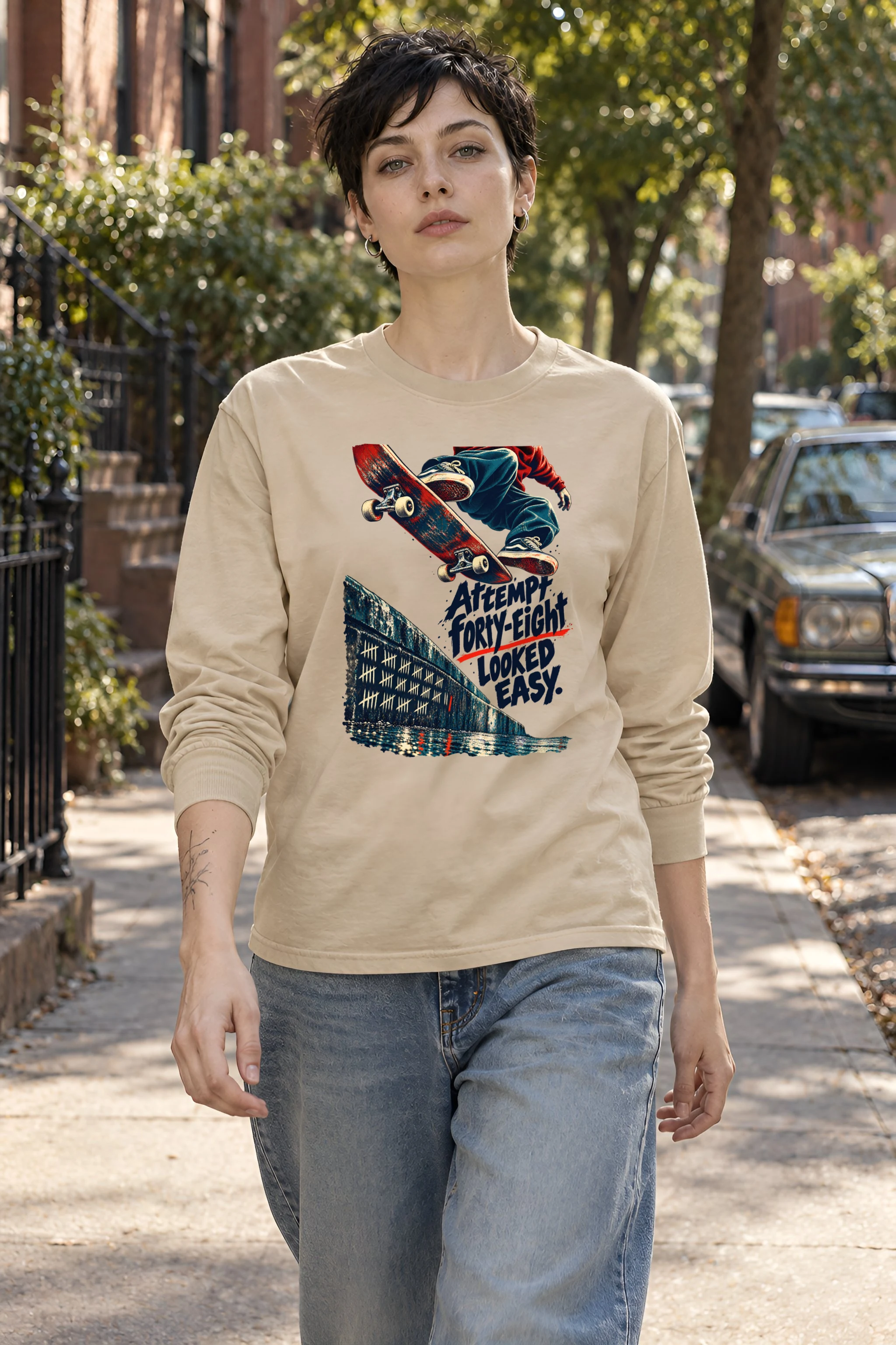 "Attempt Forty-Eight Looked Easy" Unisex Longsleeve T-shirt