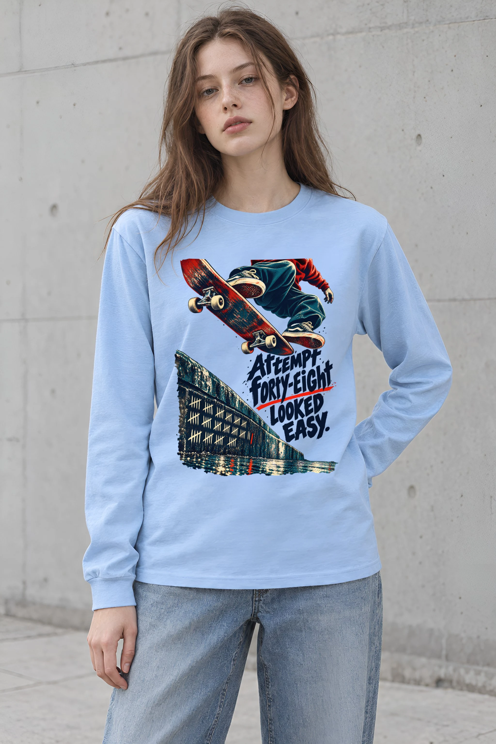 "Attempt Forty-Eight Looked Easy" Unisex Longsleeve T-shirt