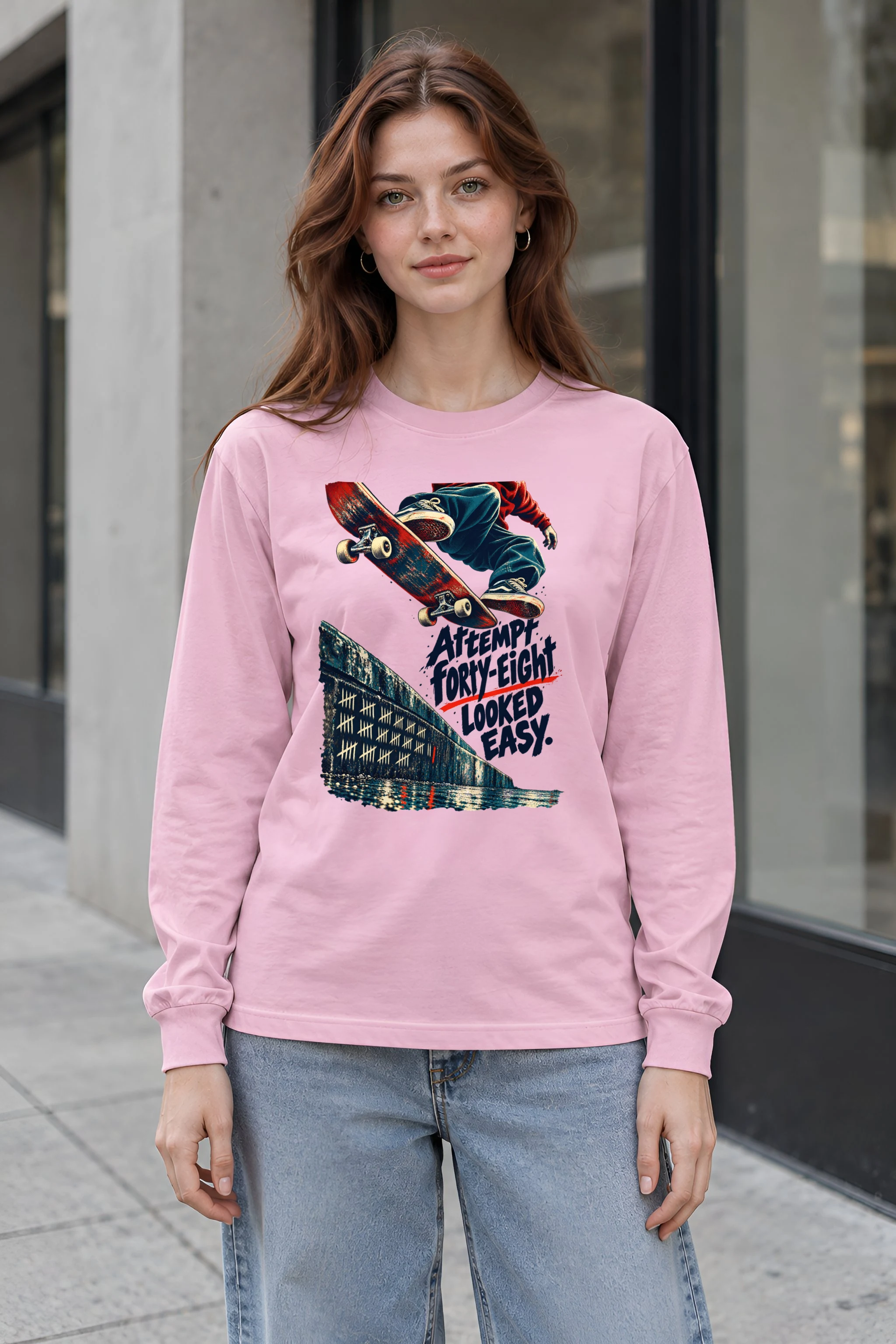 "Attempt Forty-Eight Looked Easy" Unisex Longsleeve T-shirt
