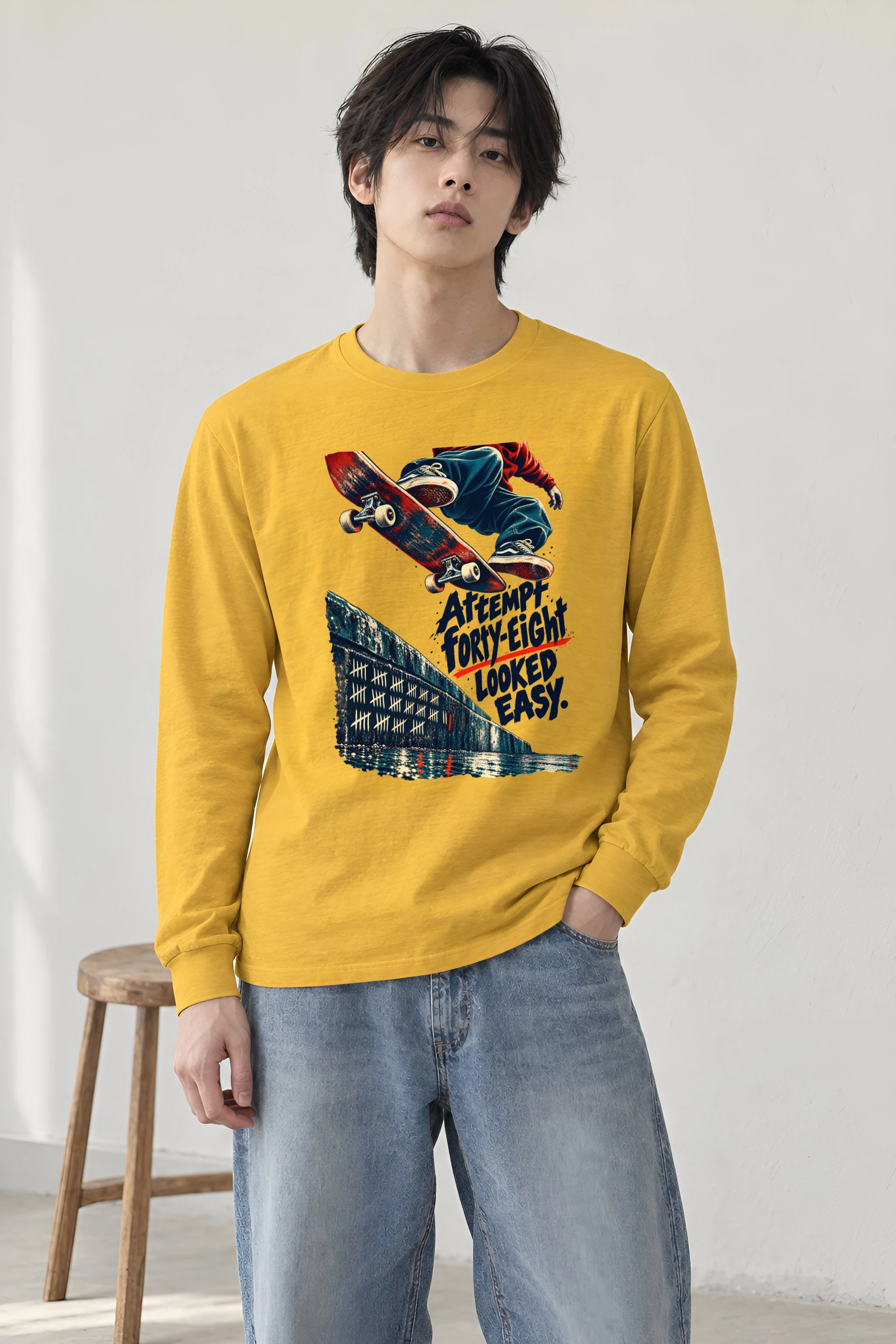 "Attempt Forty-Eight Looked Easy" Unisex Longsleeve T-shirt