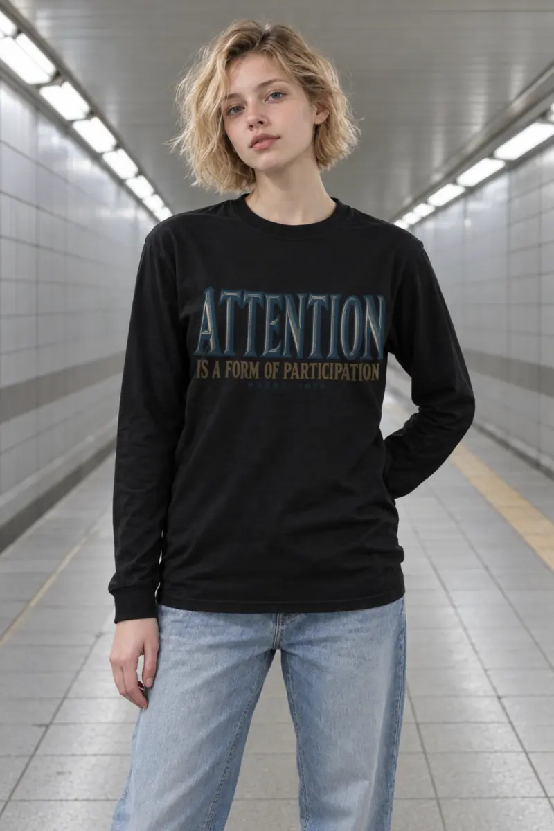 “Attention Is a Form of Participation” Unisex Longsleeve T-shirt