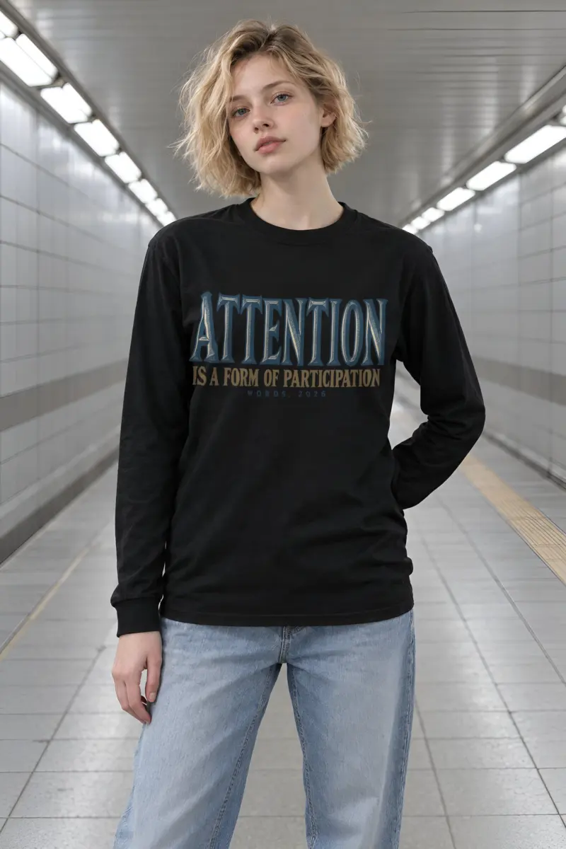 "Attention Is a Form of Participation" Unisex Longsleeve T-shirt