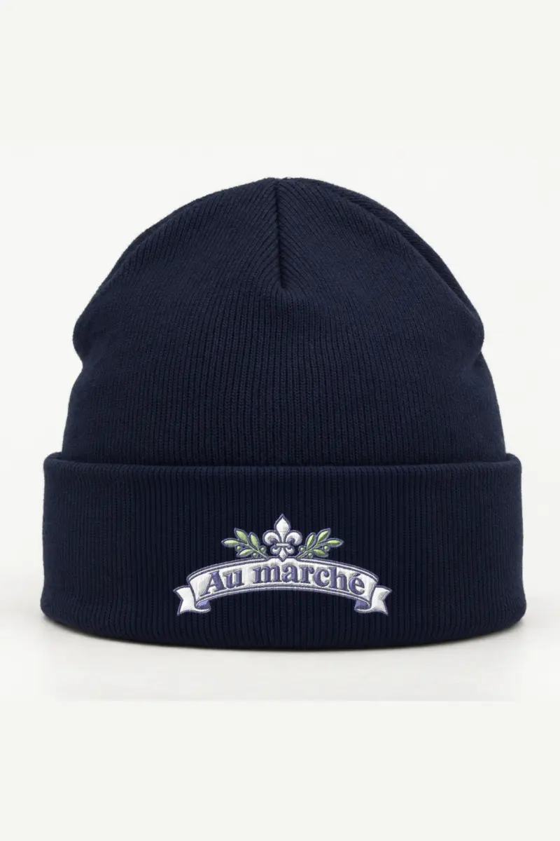 "Au marché" Cuffed Beanie · Embroidered