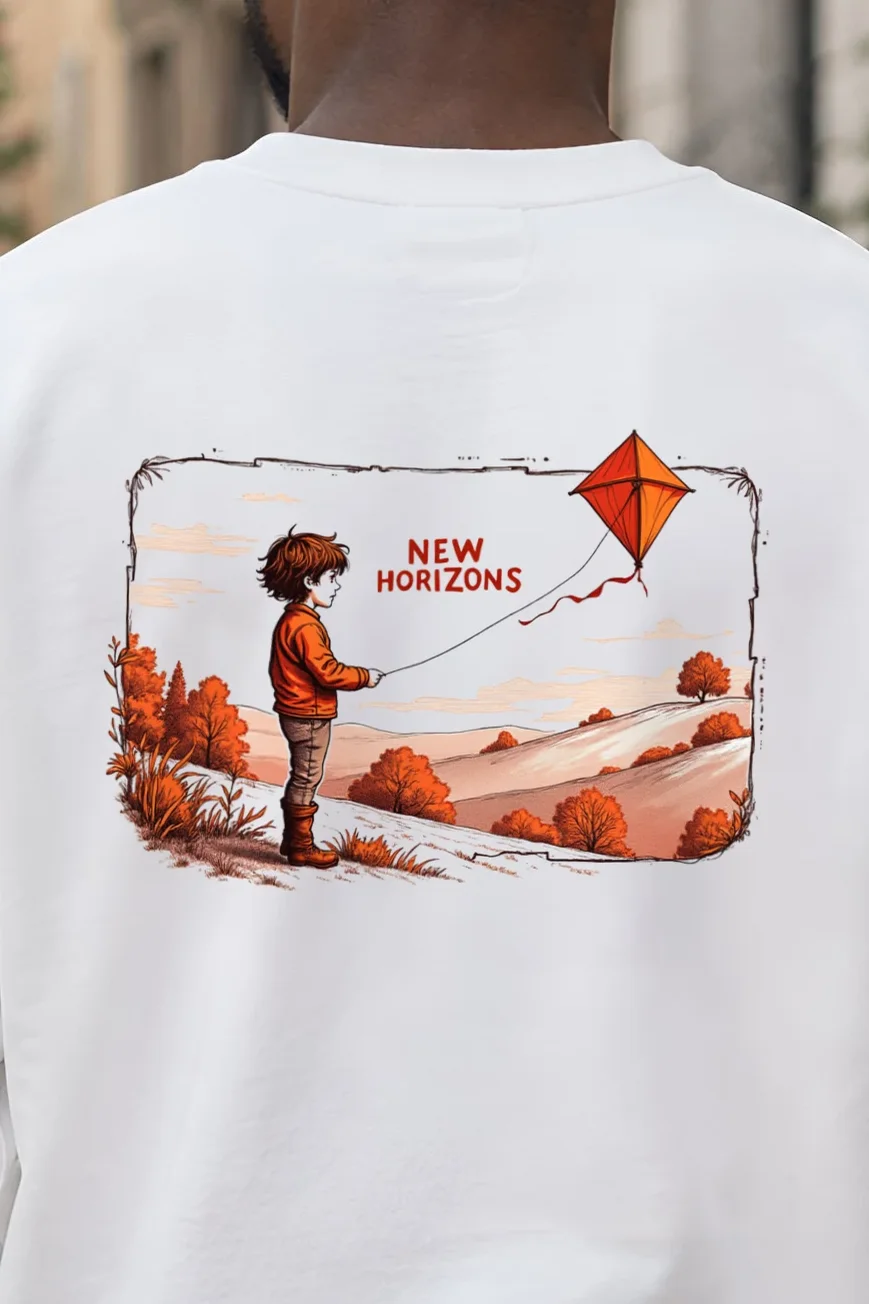 "Autumn Kite Tale" 1 Crewneck Sweatshirt - the graphic up close