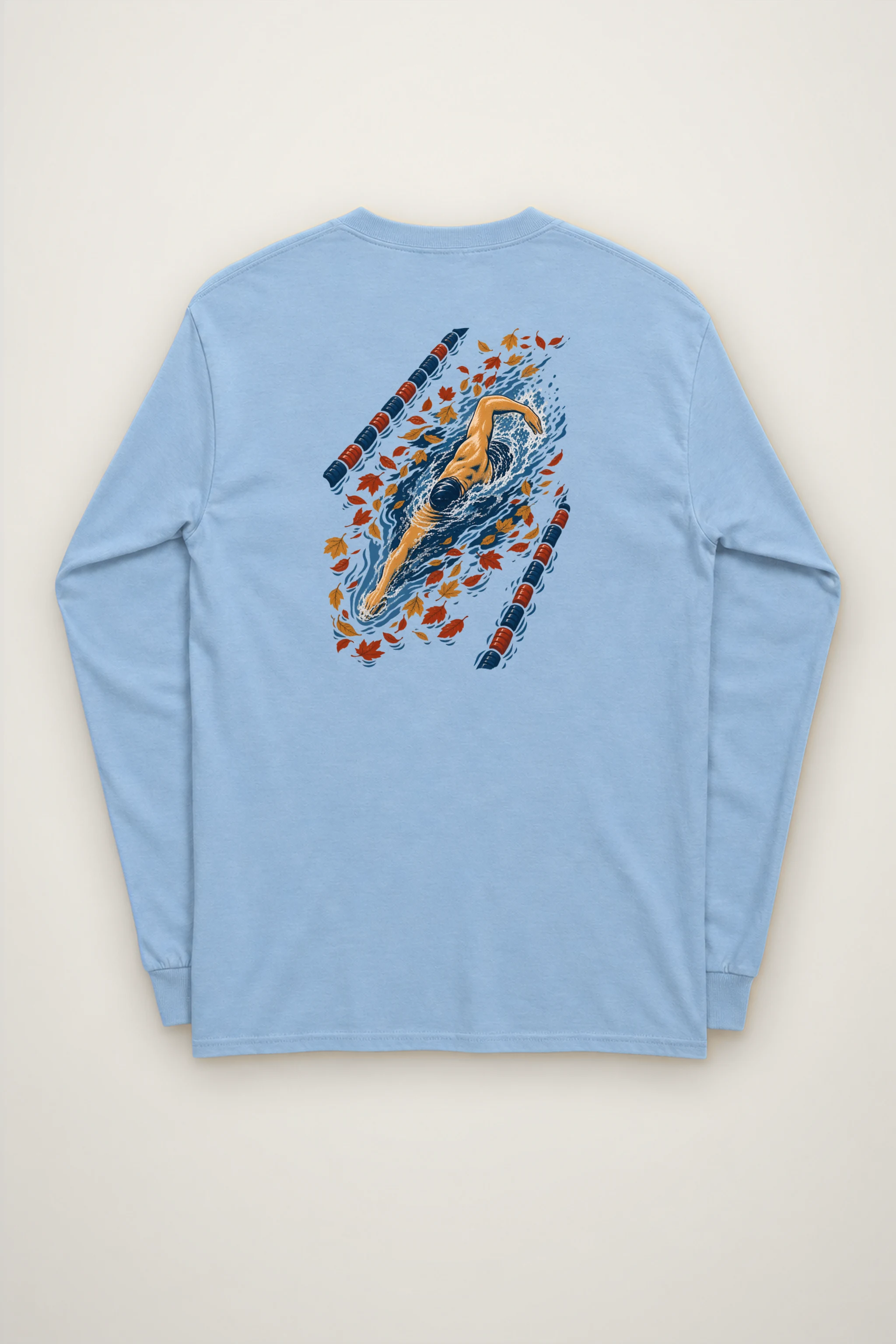 "Autumn Lane Swimmer" Unisex Longsleeve T-shirt