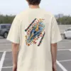 "Autumn Leaf Lane Swimmer" Men's Oversized Heavyweight Crewneck T-Shirt