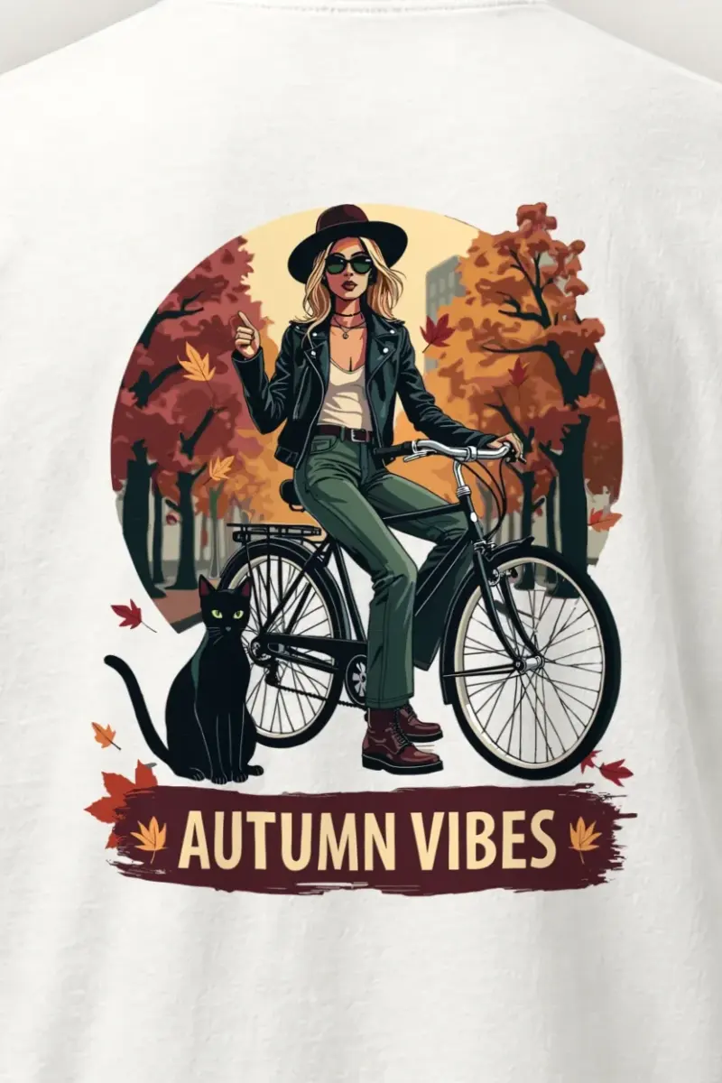"Autumn Vibes" Heavyweight Unisex Crewneck T-shirt