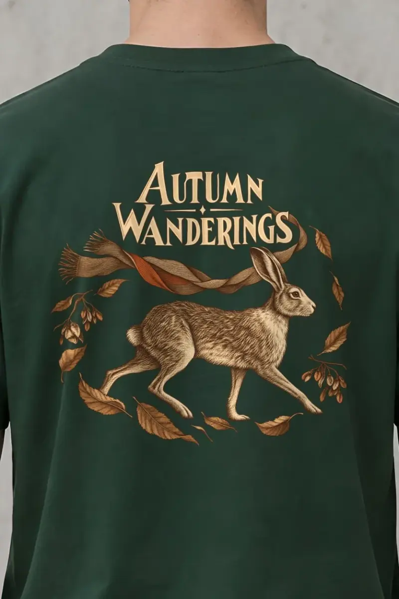 "Autumn Wanderings" Heavyweight Unisex Crewneck T-shirt