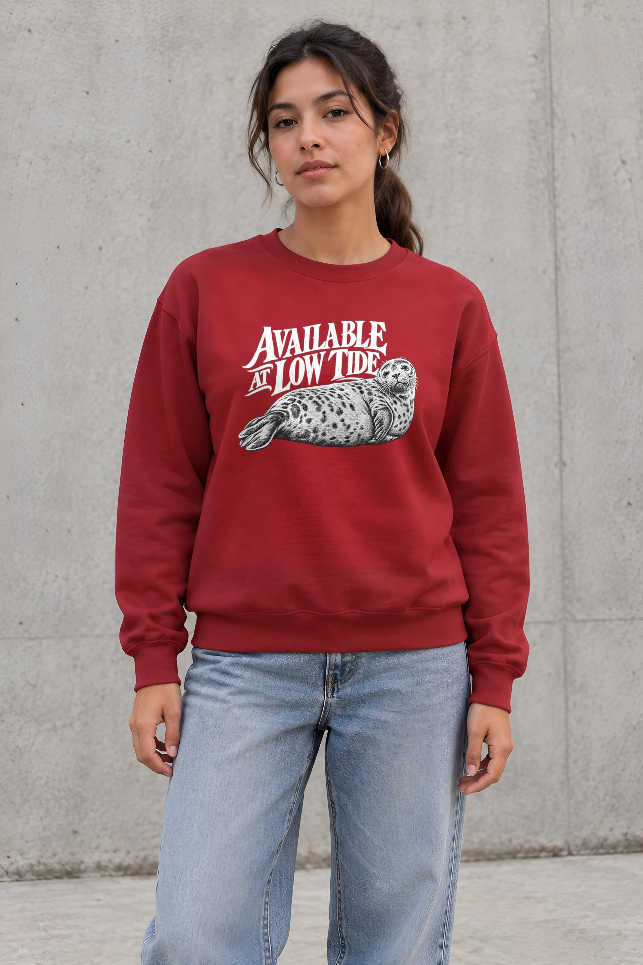 "Available at Low Tide" Heavy Blend Unisex Crewneck Sweatshirt