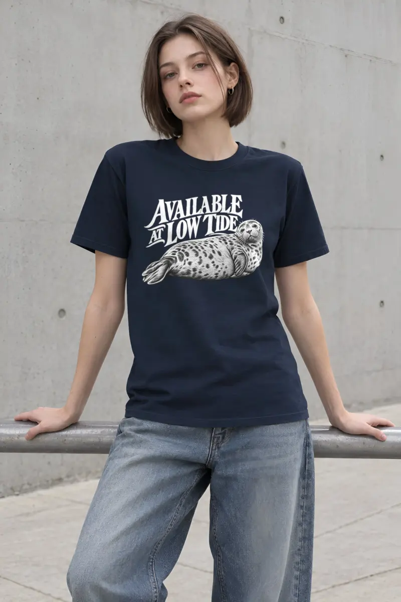 "Available at Low Tide" Heavyweight Unisex Crewneck T-shirt