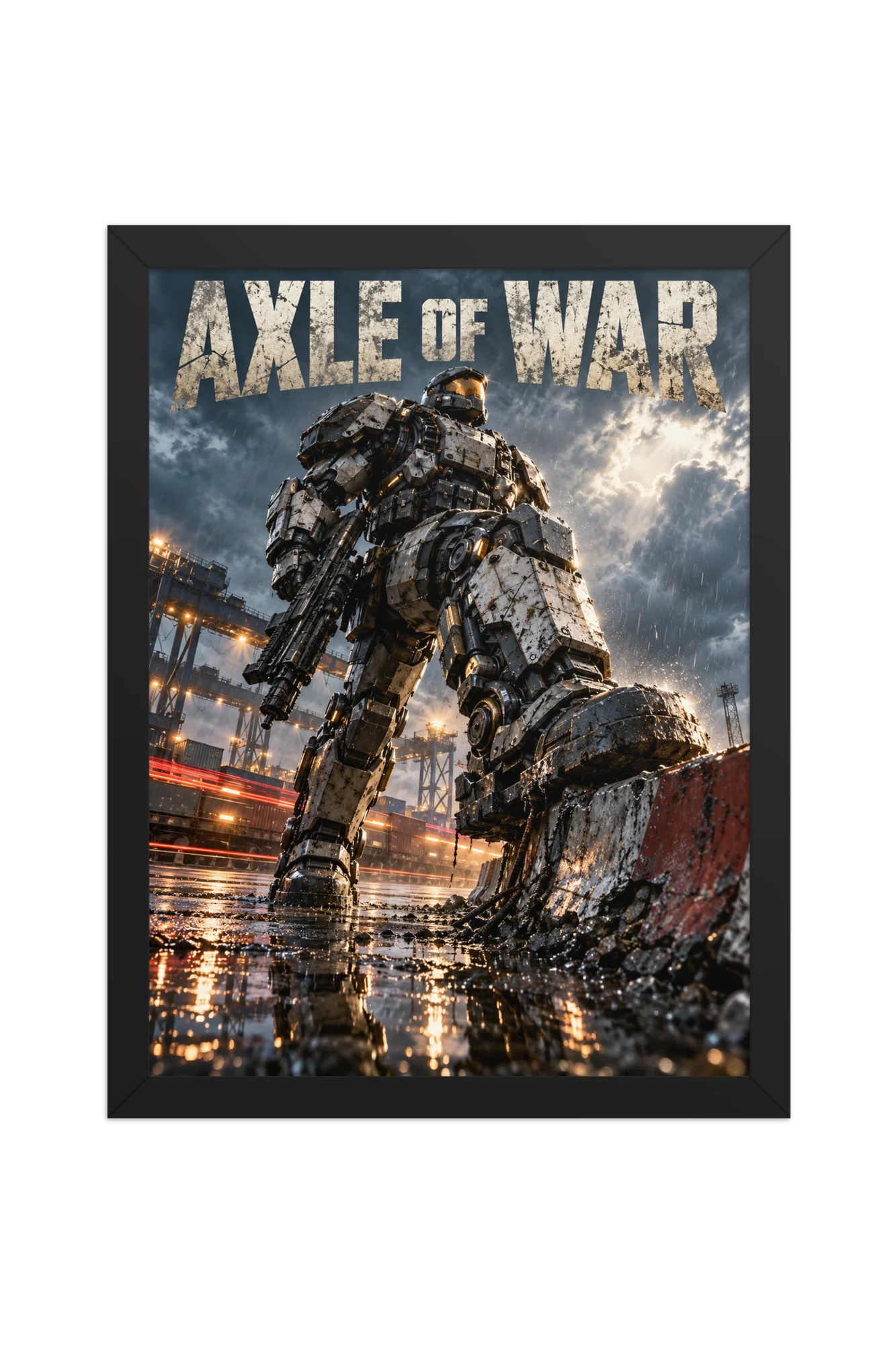 "Axle of War" Premium Wooden Framed Poster
