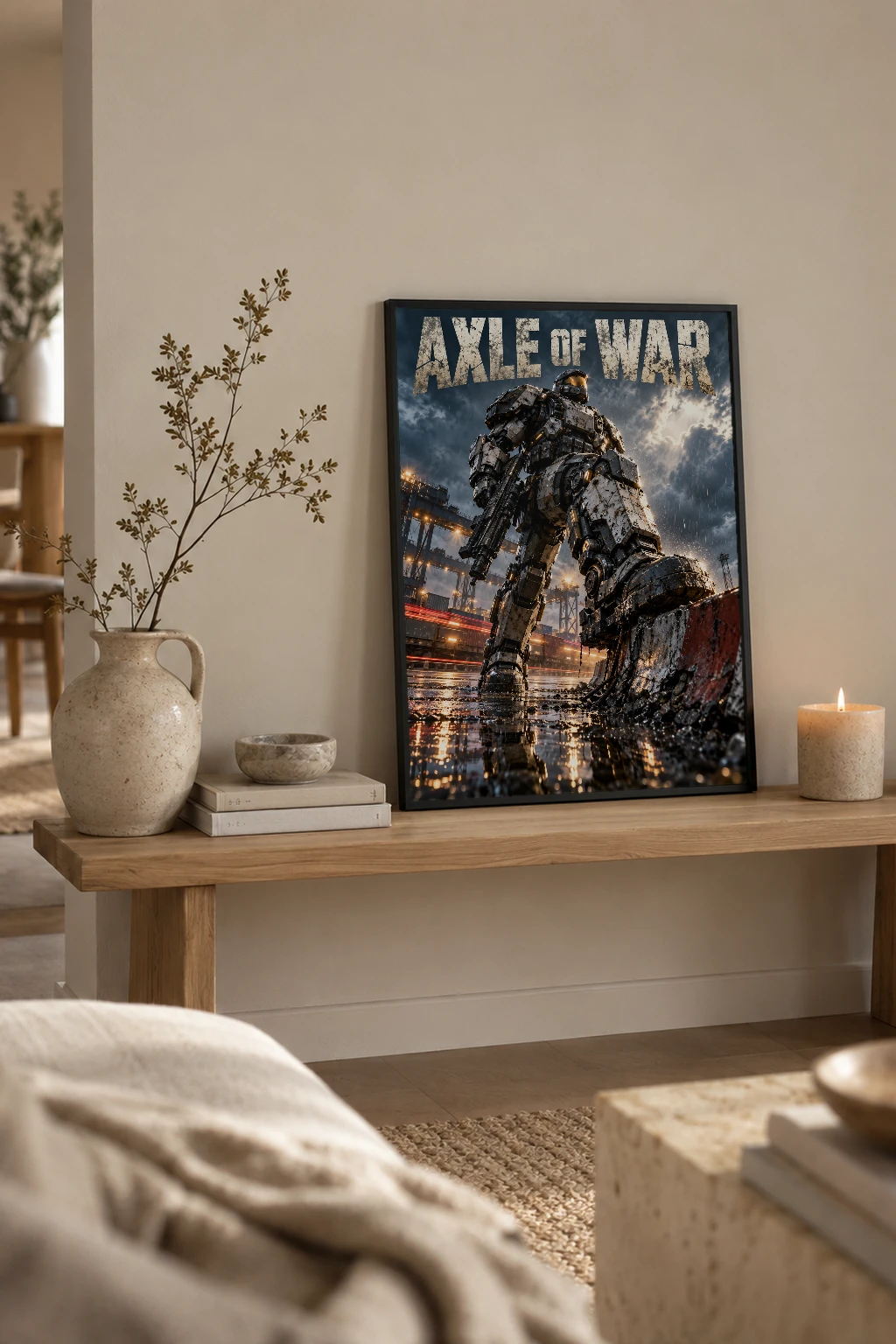 "Axle of War" Premium Wooden Framed Poster