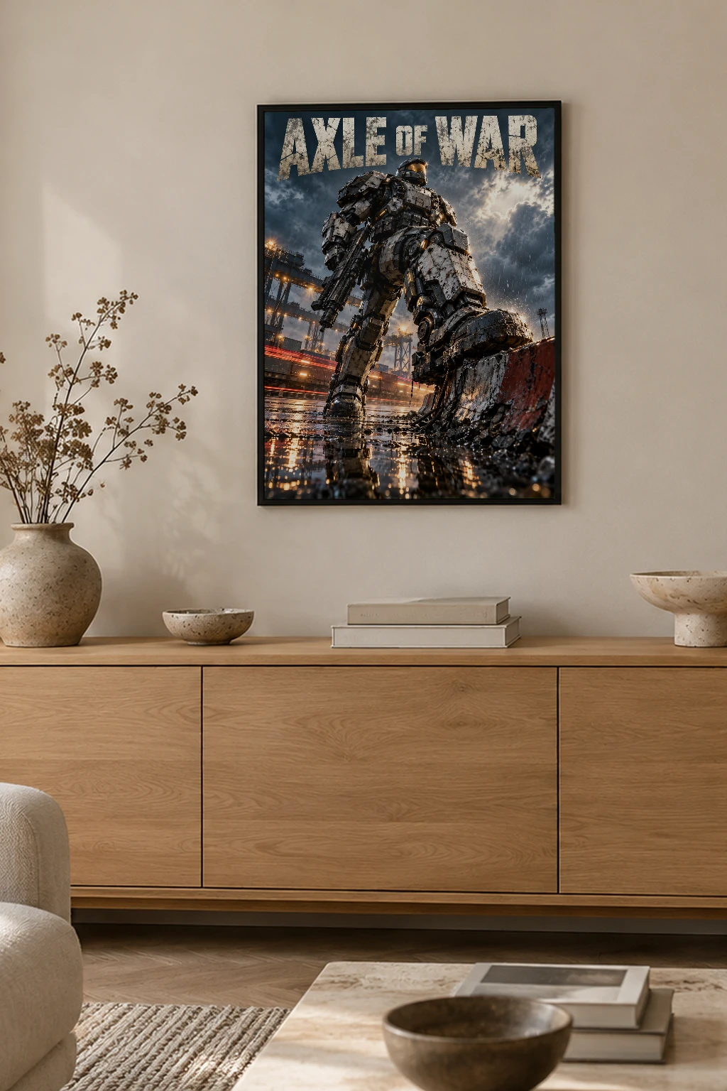 "Axle of War" Premium Wooden Framed Poster