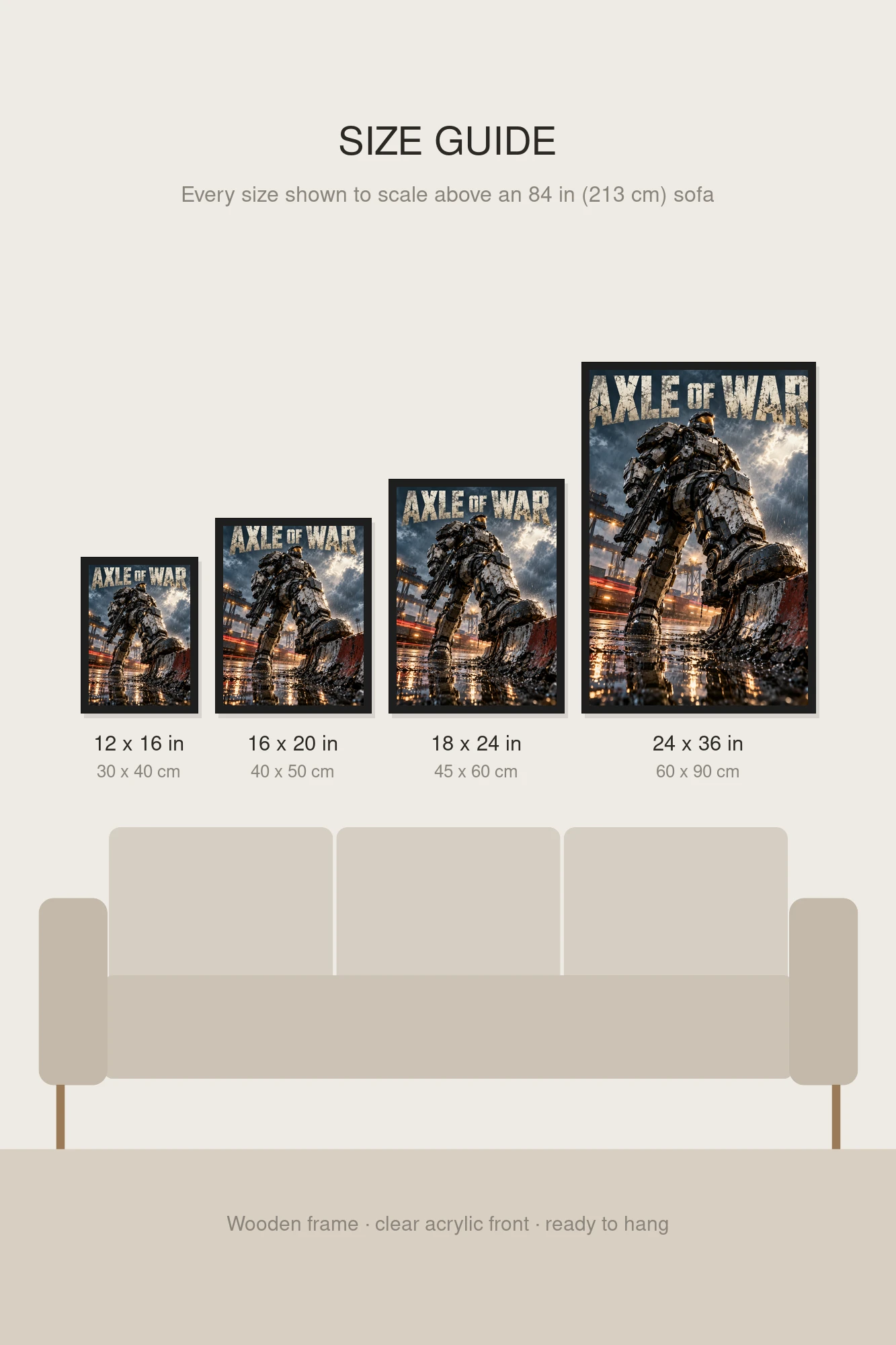 "Axle of War" Premium Wooden Framed Poster