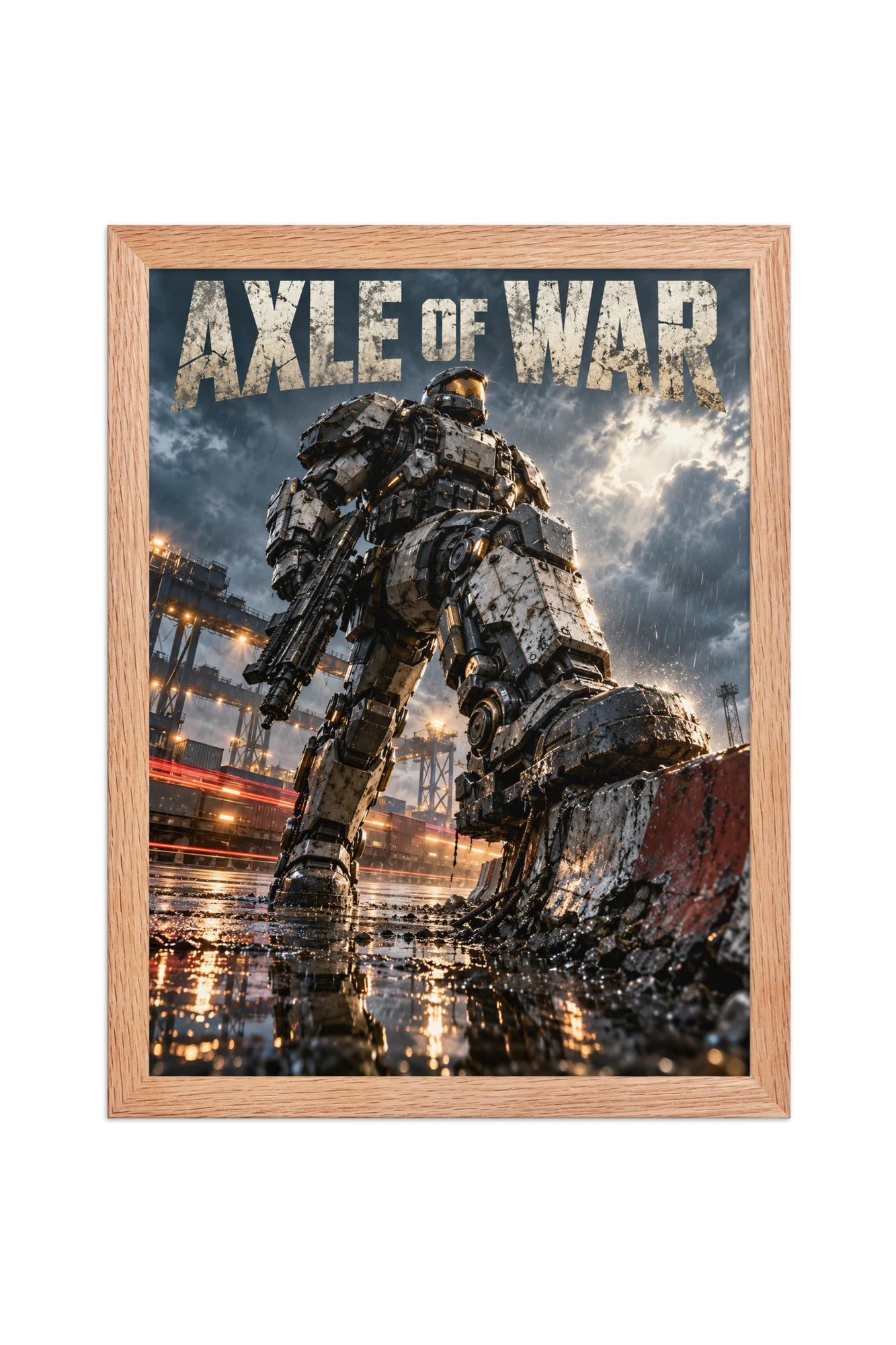 "Axle of War" Premium Wooden Framed Poster